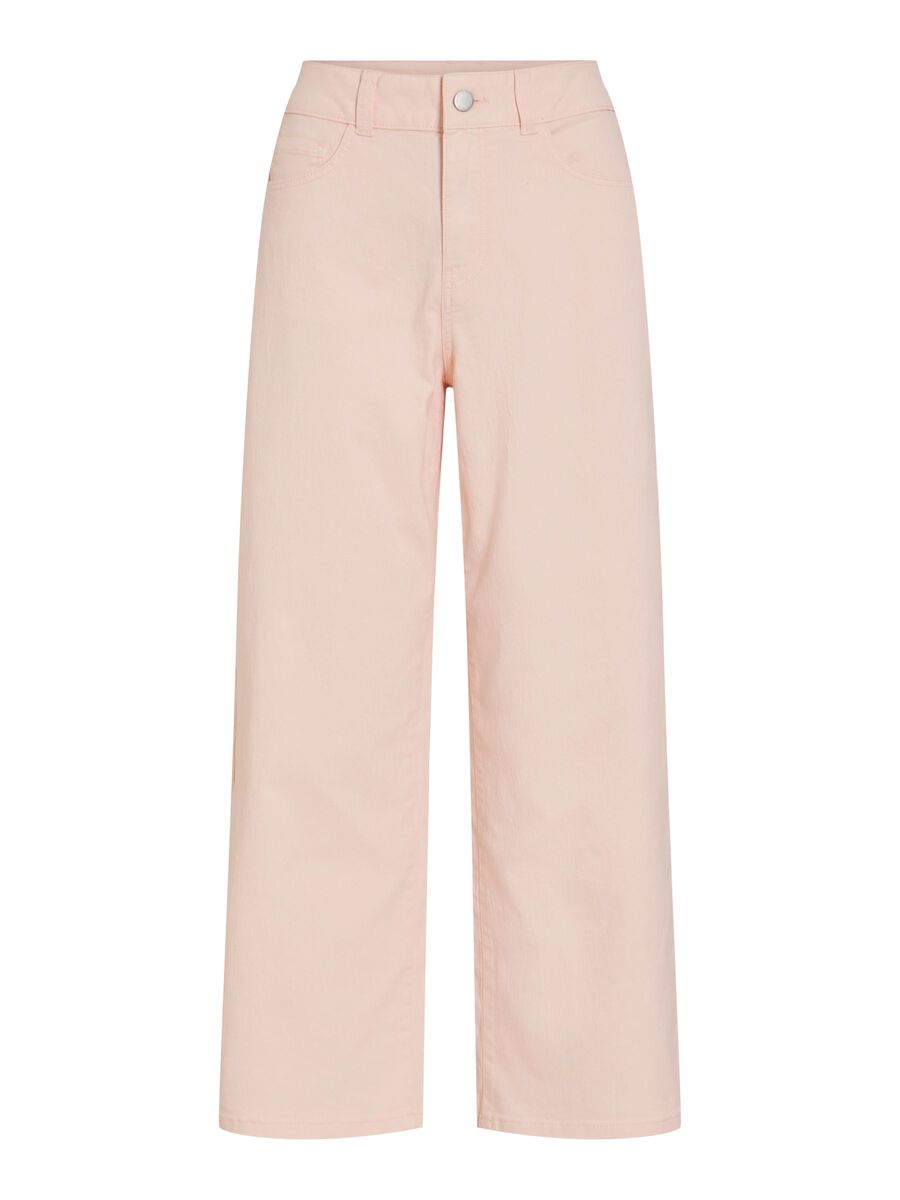 Viemma Hw Wide Jeans Nus Cherry Blossom. Ljust rosa jeans i en rak modell.