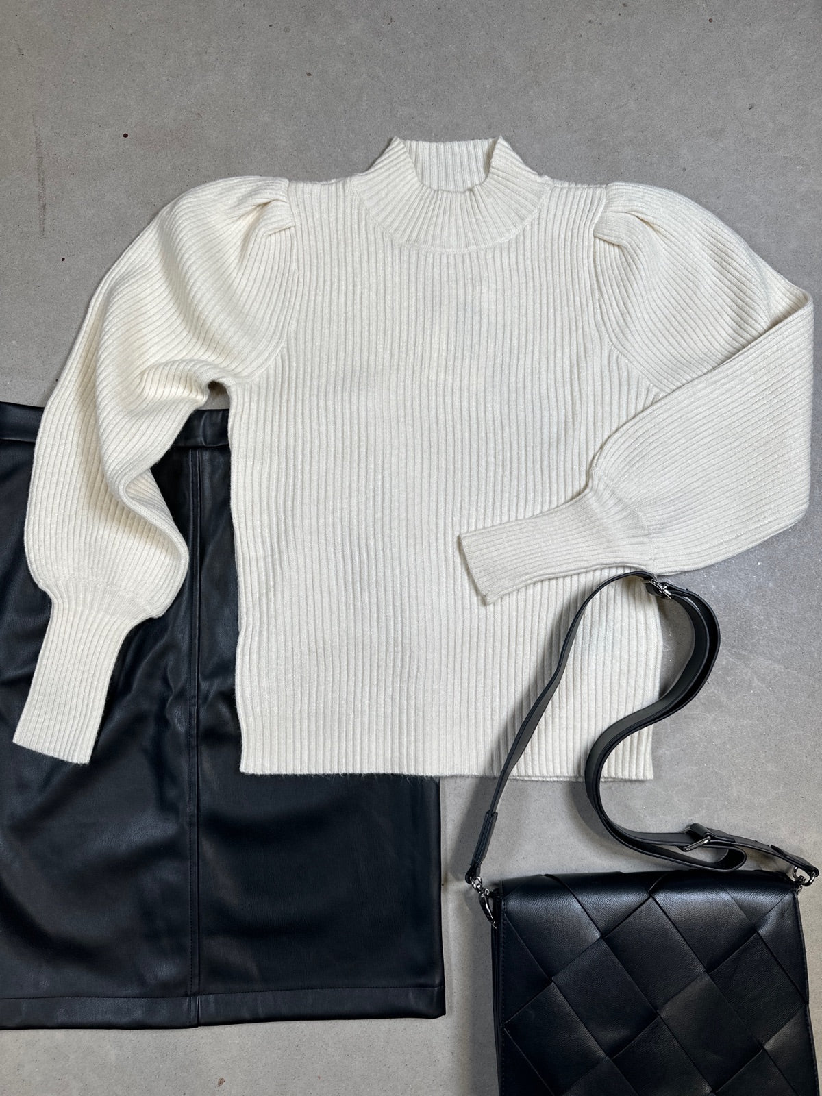 Onlkatia Long Sleeve Highneck Pullover Whitecap Gray Melange