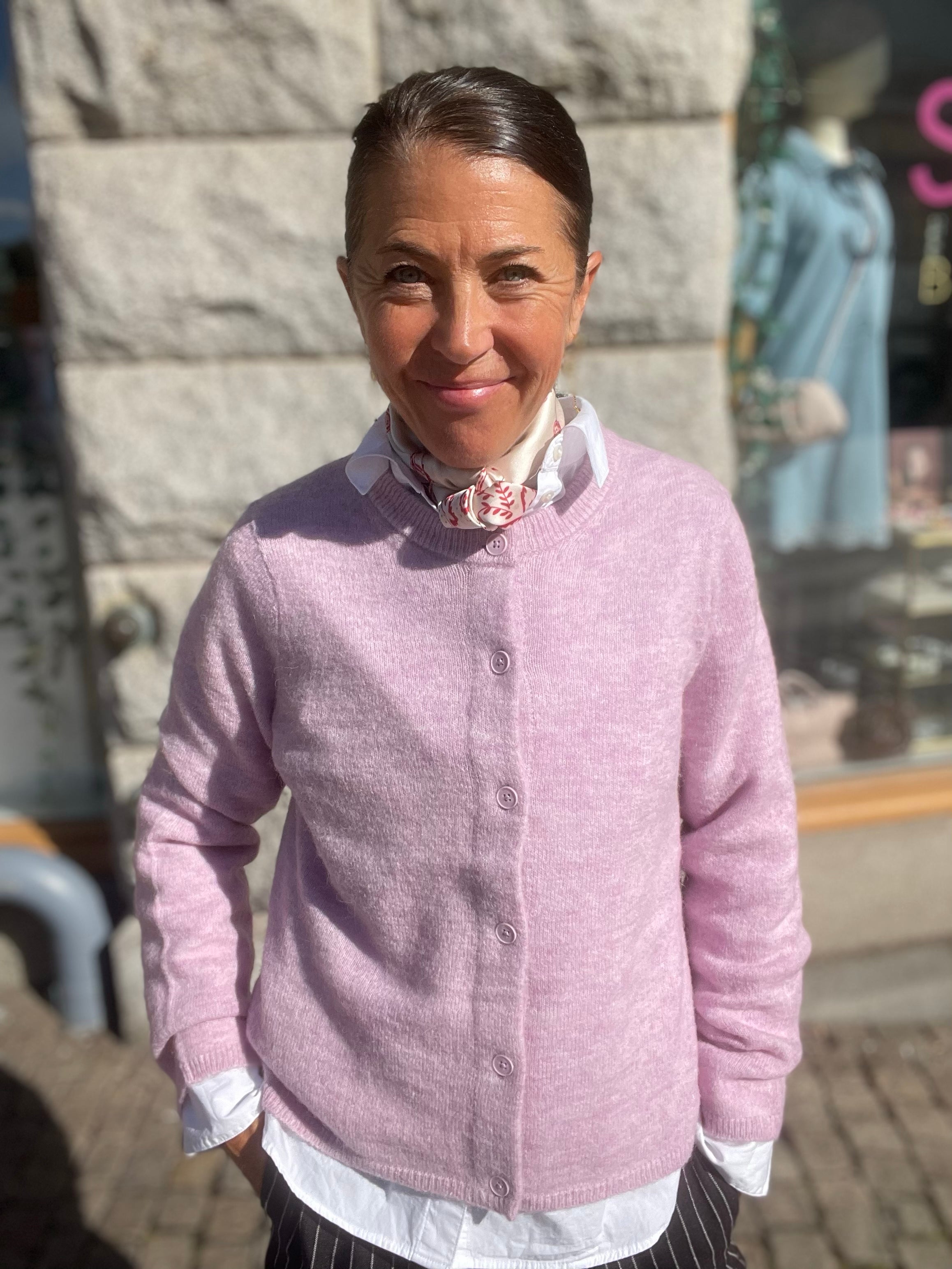 Slwlulu New Long Sleeve Knit Cardigan Winsome Orchid Melange