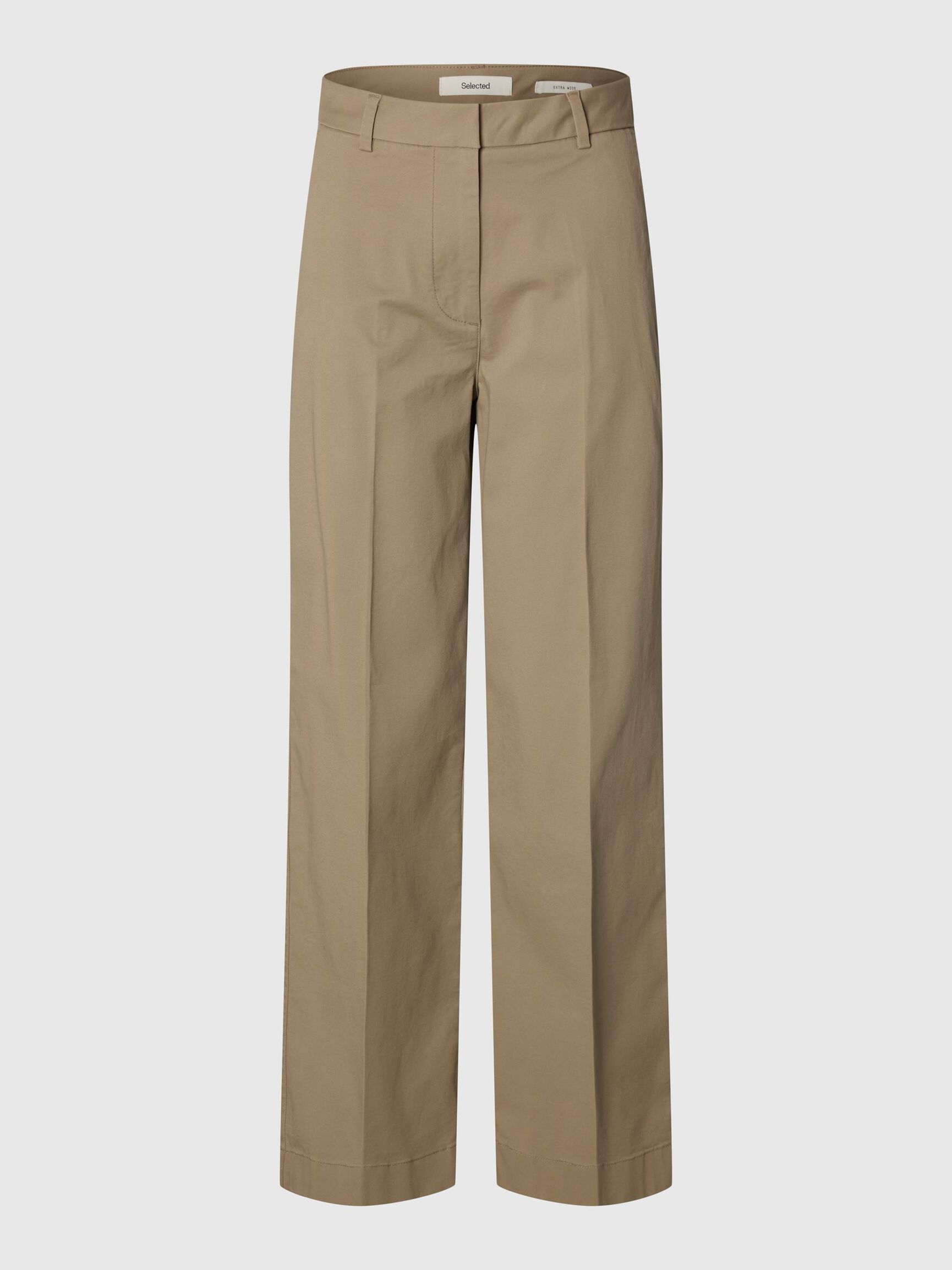 Slfwide Mille Hw Pant Greige