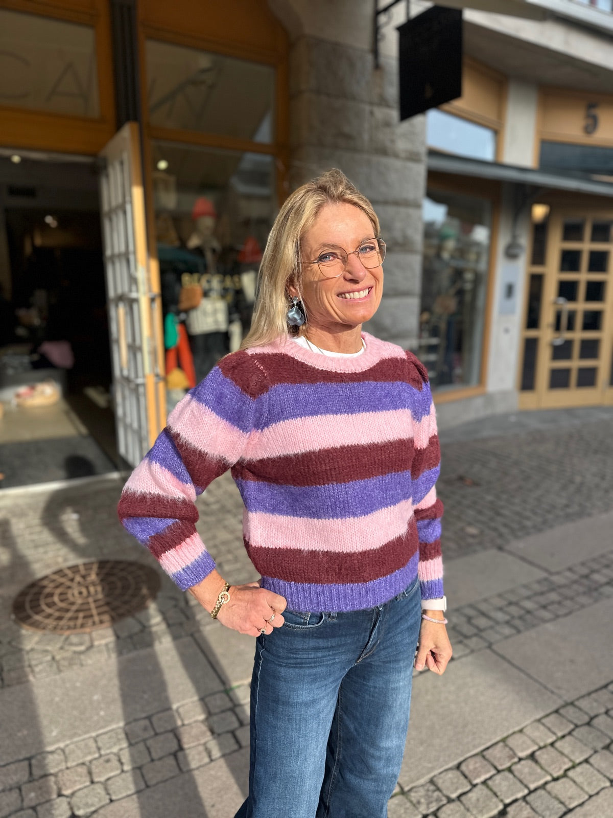 Pcficca Long Sleeve Short Knit Fsy Pink-A-Boo Tawny Portultra Violet