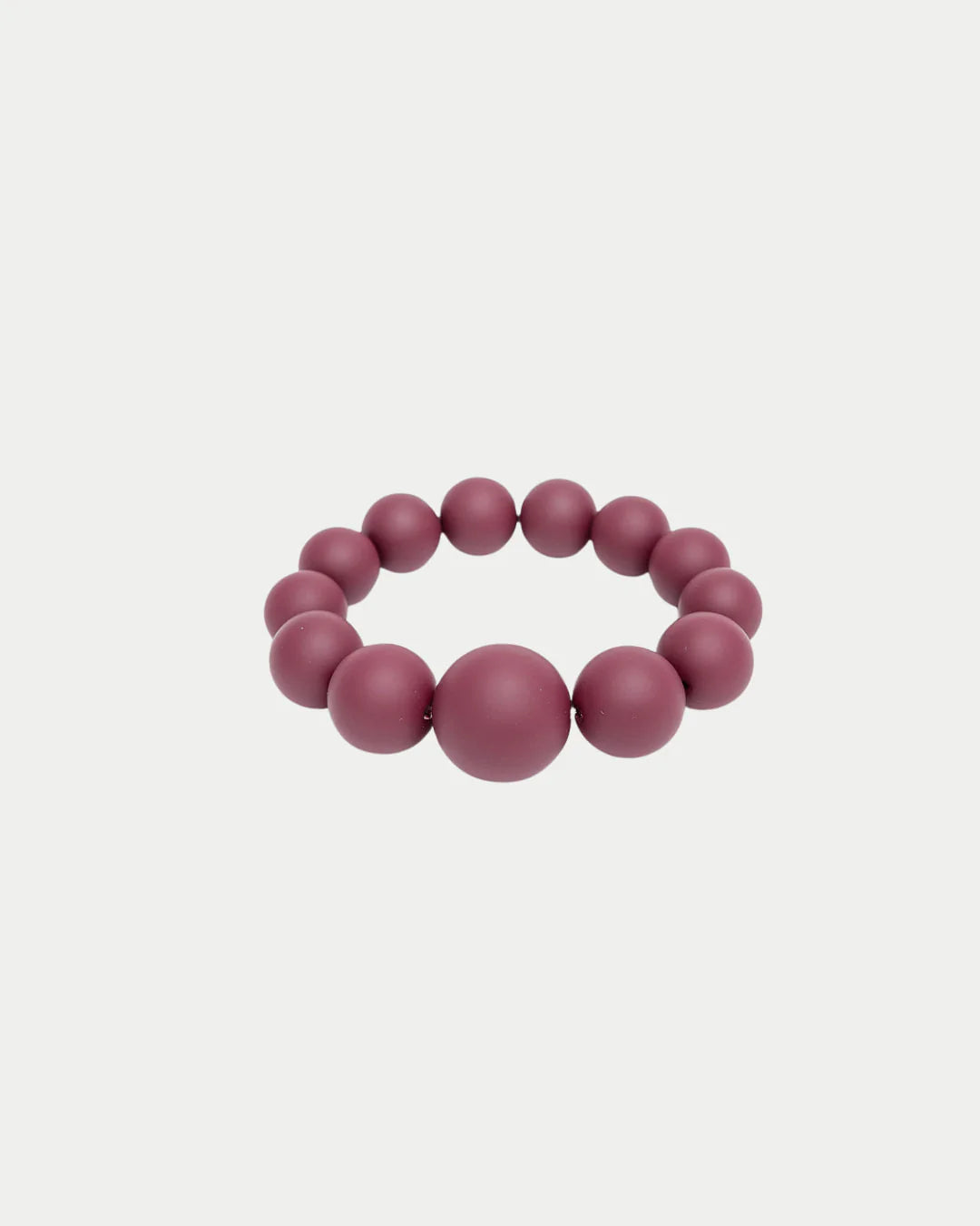 Big Bead Bracelet Elastic Burgundy