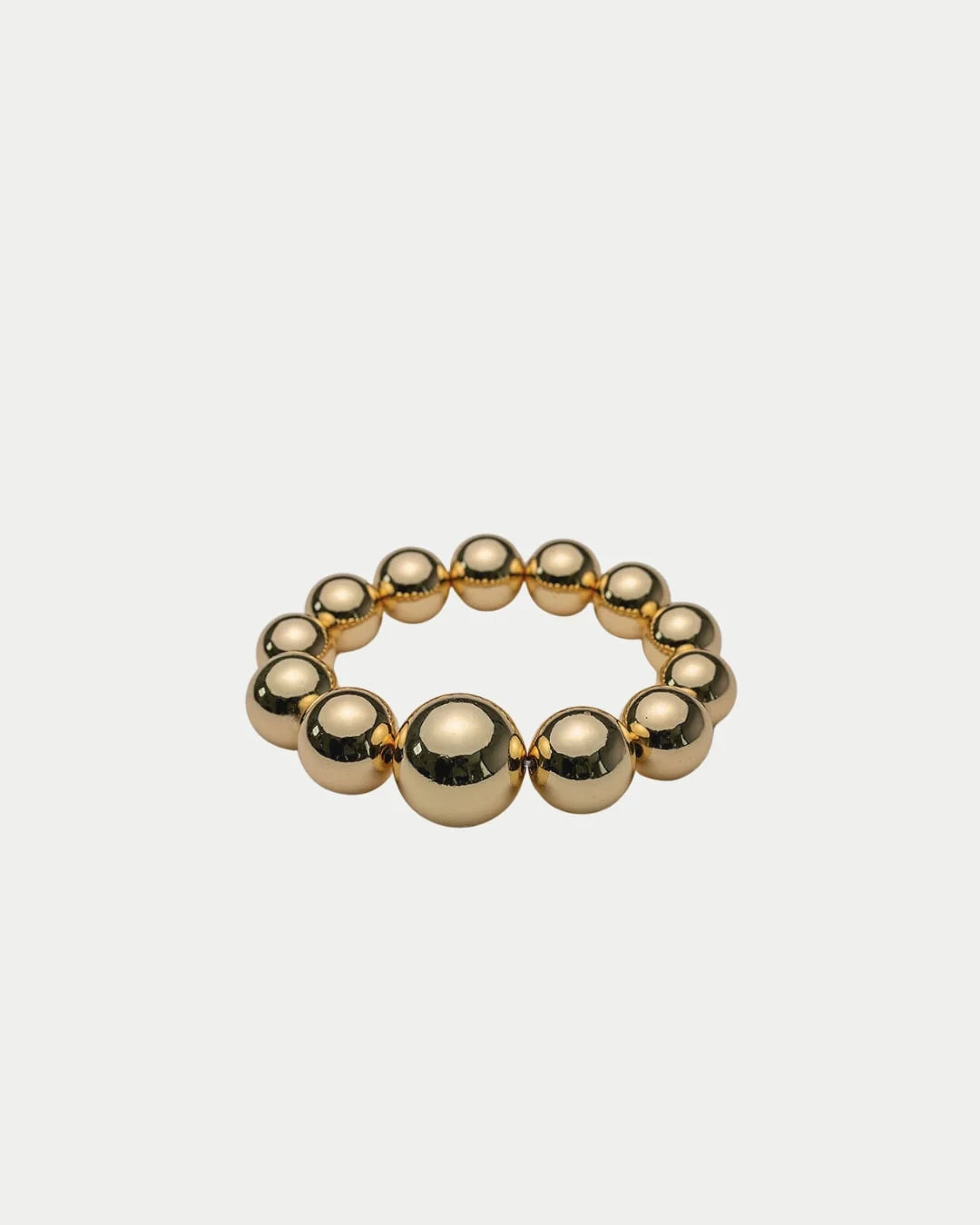 Big Bead Bracelet Elastic Gold