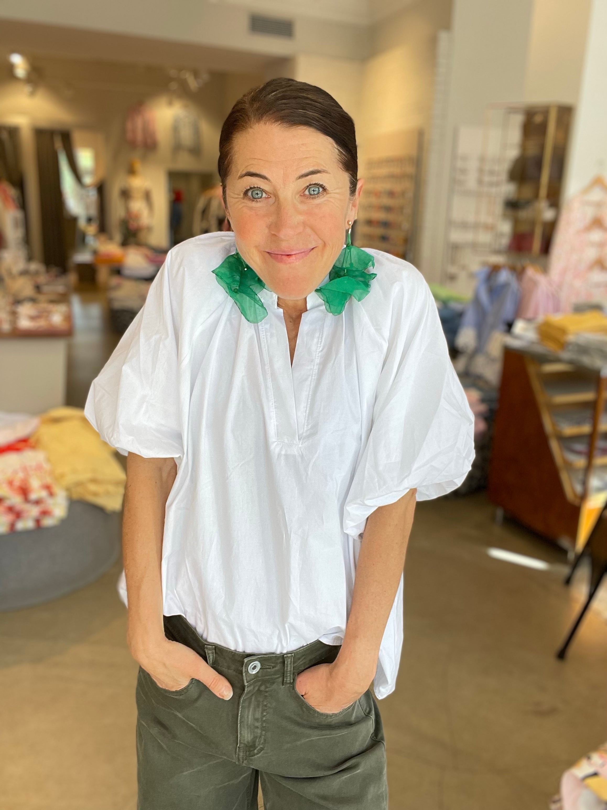 Blouse Ballon Sleeve White