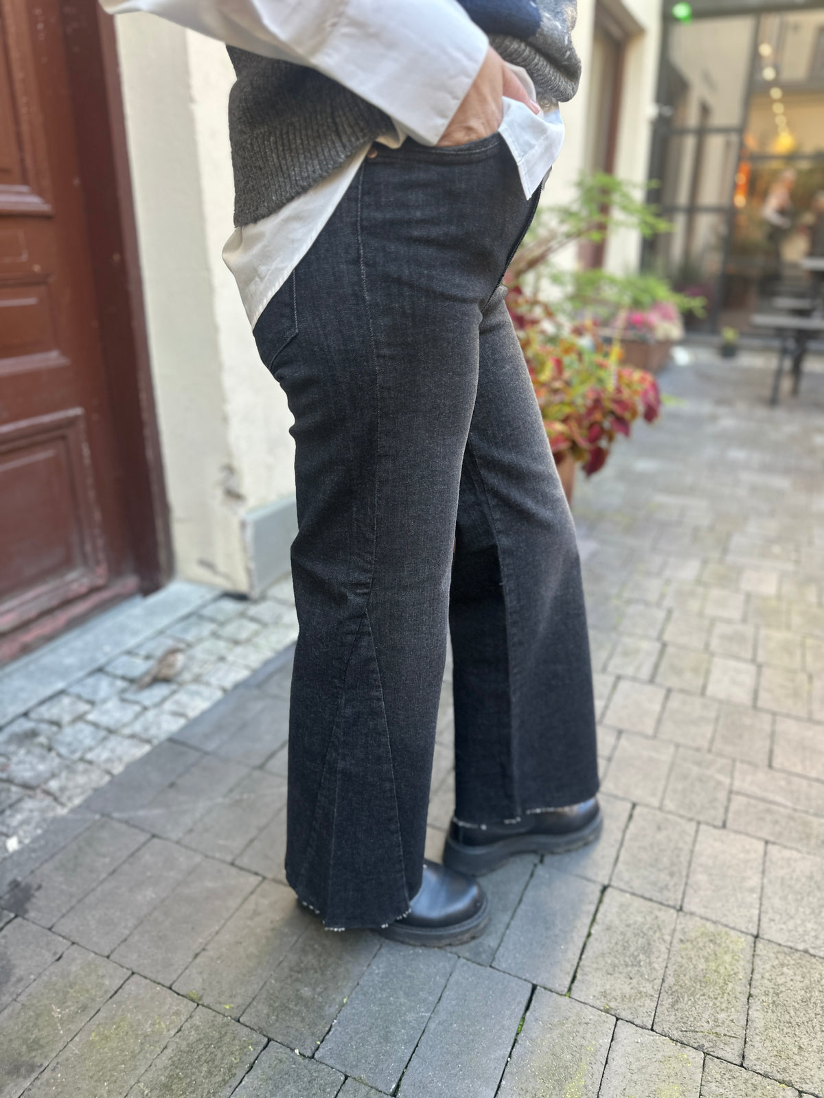 Como Wide Jeans Washed Grey
