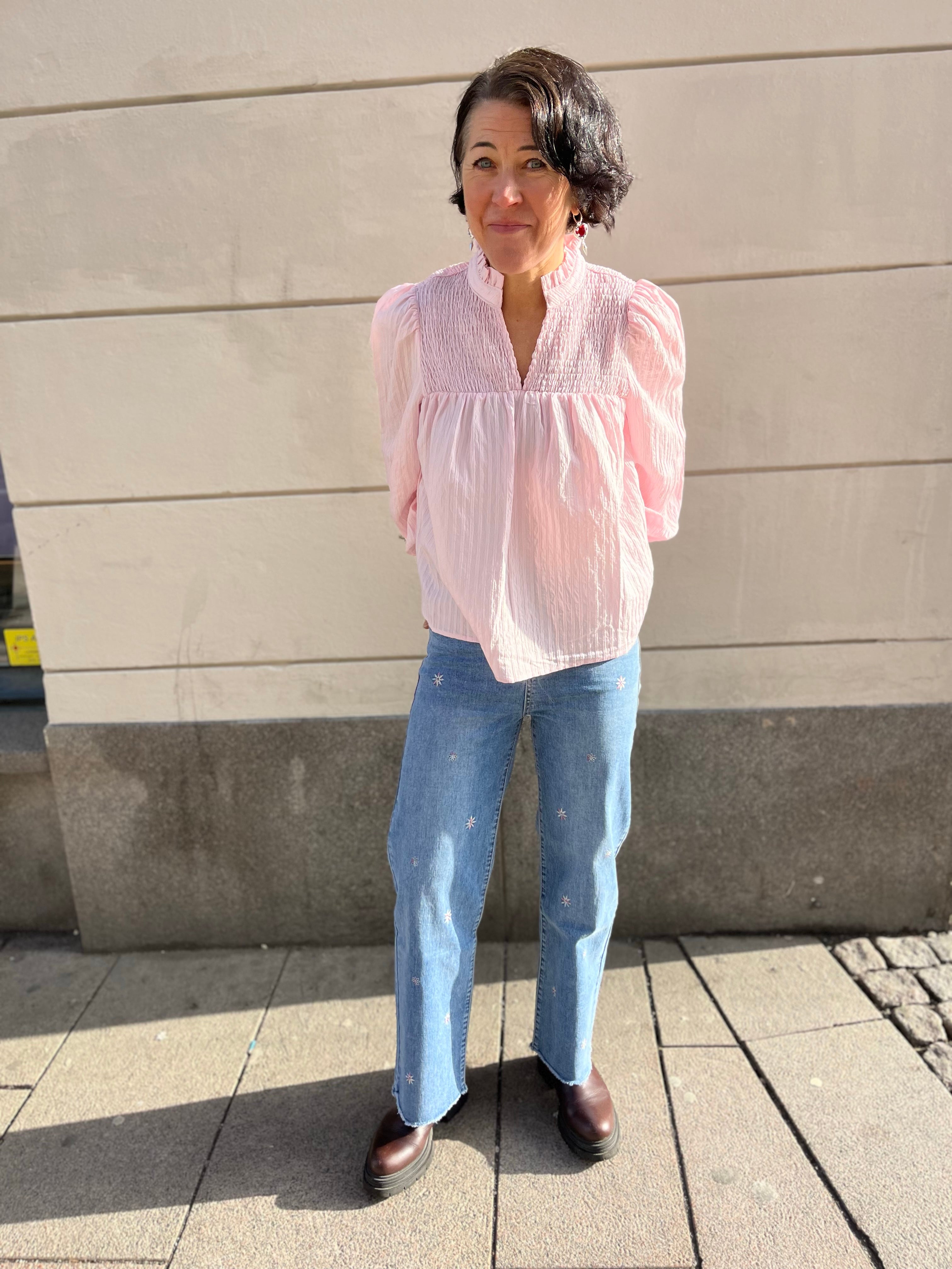 Daisy Jeans W. Embrodery Denim Blue