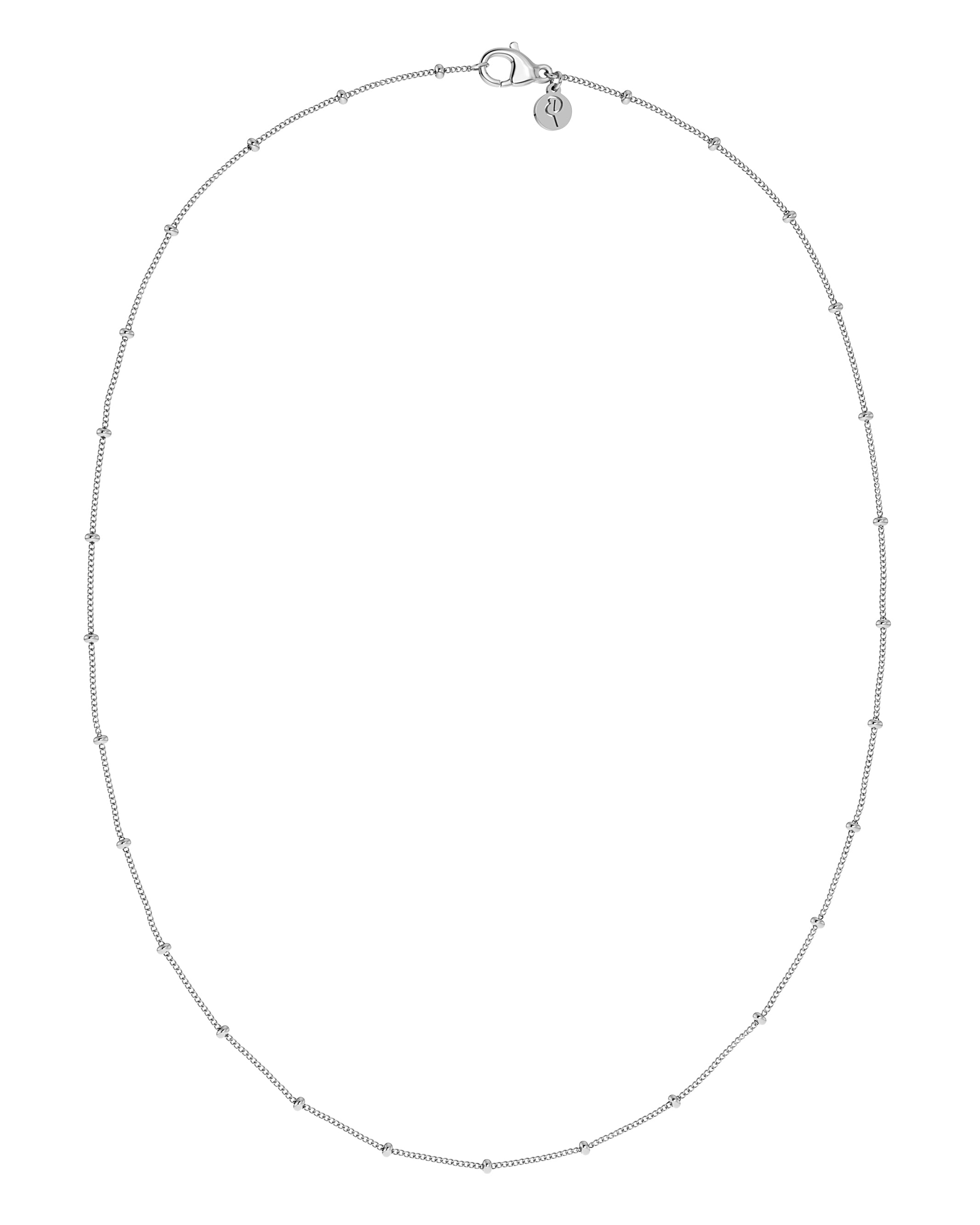 Beaded Chain Necklace Steel