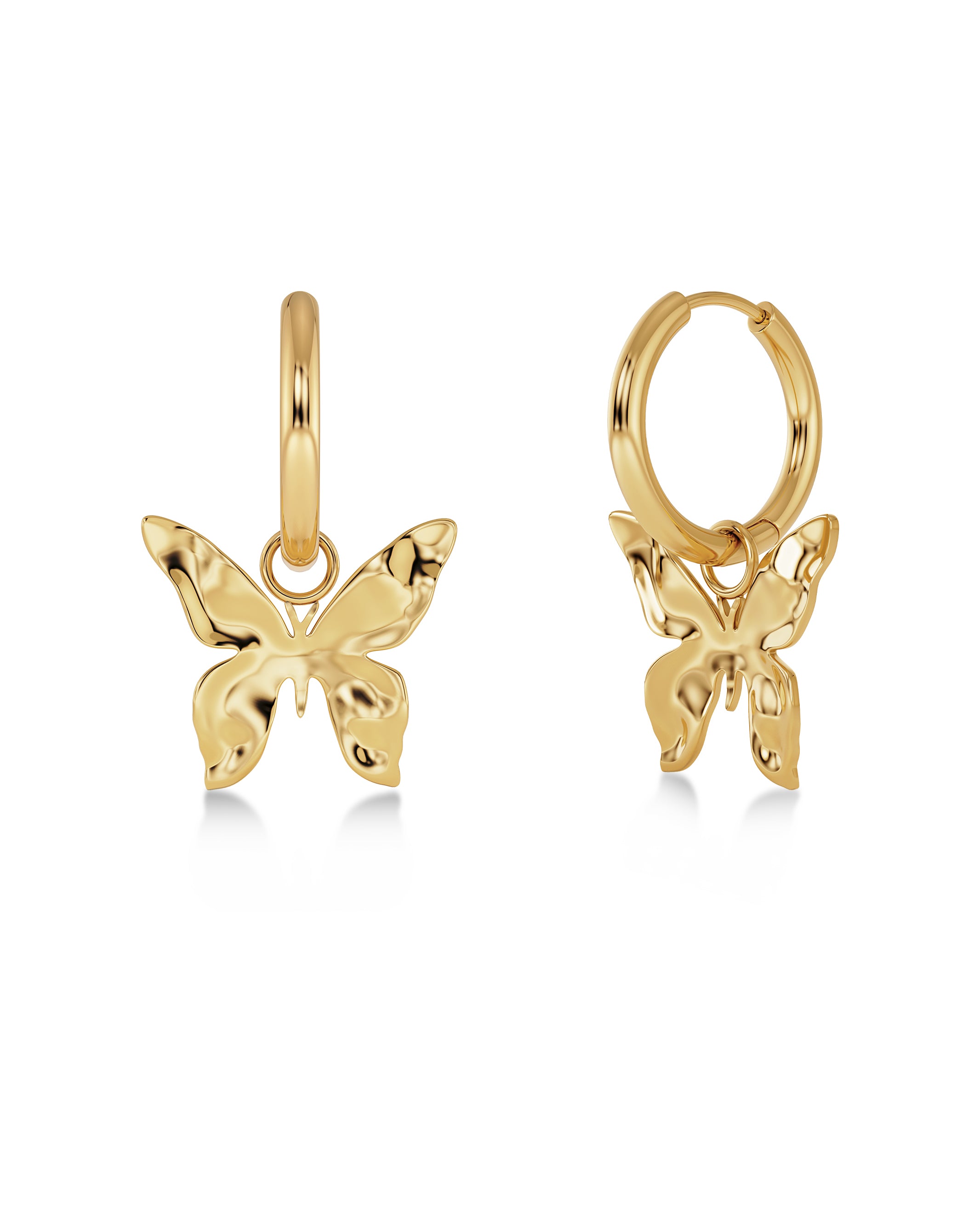 Butterfly Hoops Gold