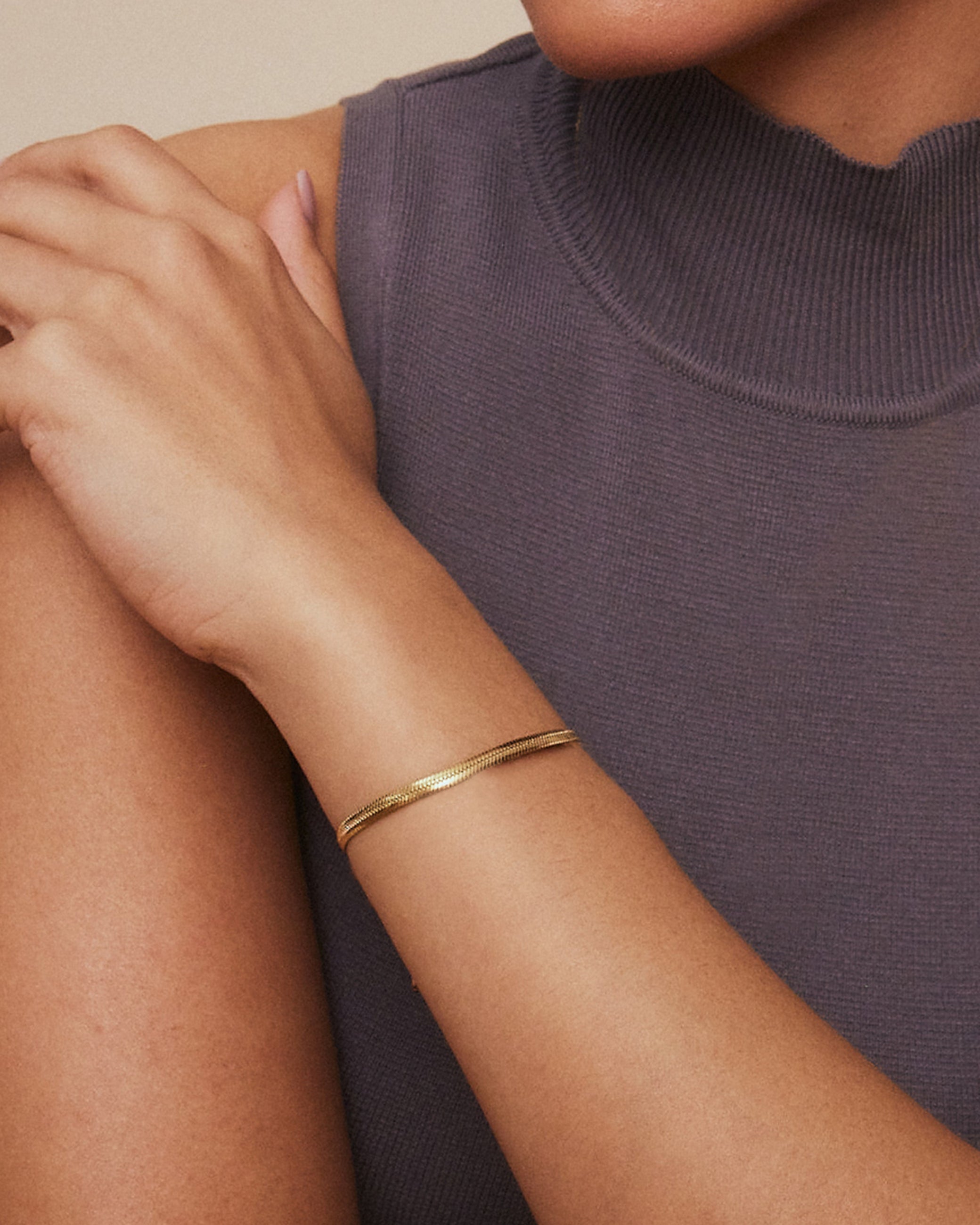 Herringbone Bracelet Gold