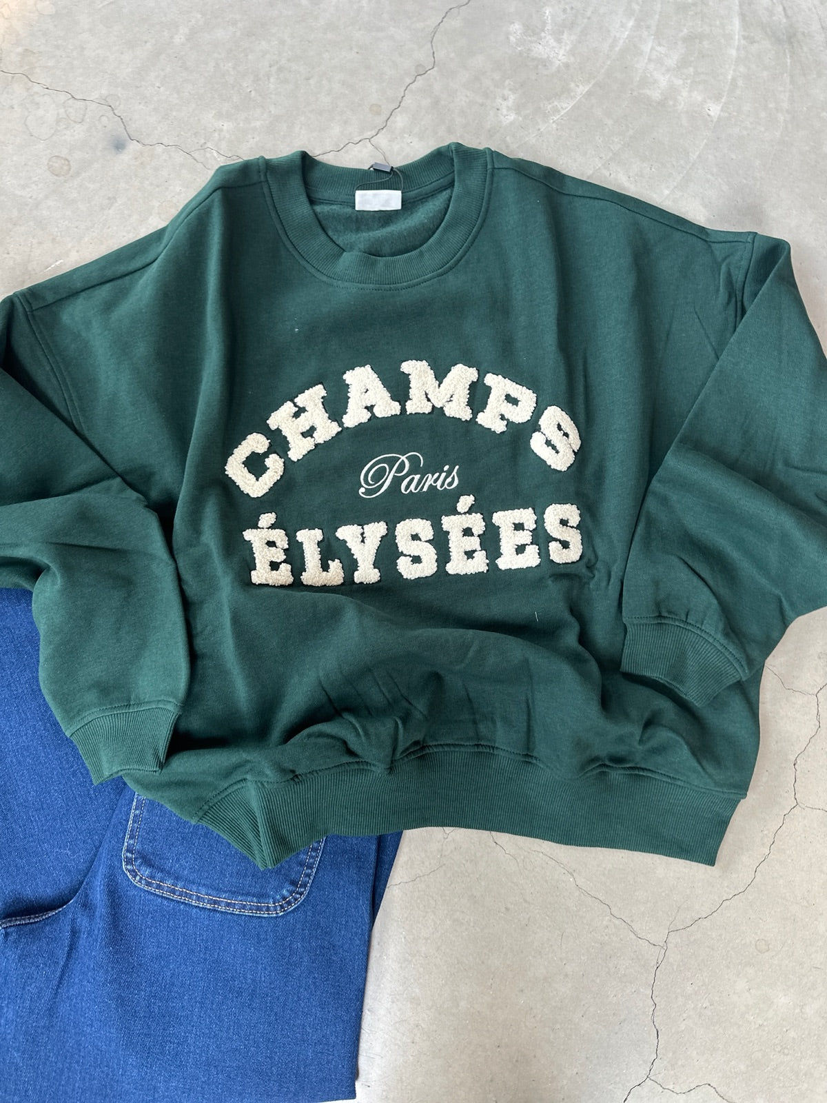 Jdymesa Long Sleeve O Neck Emb Sweat Pine Grove Champs Emb
