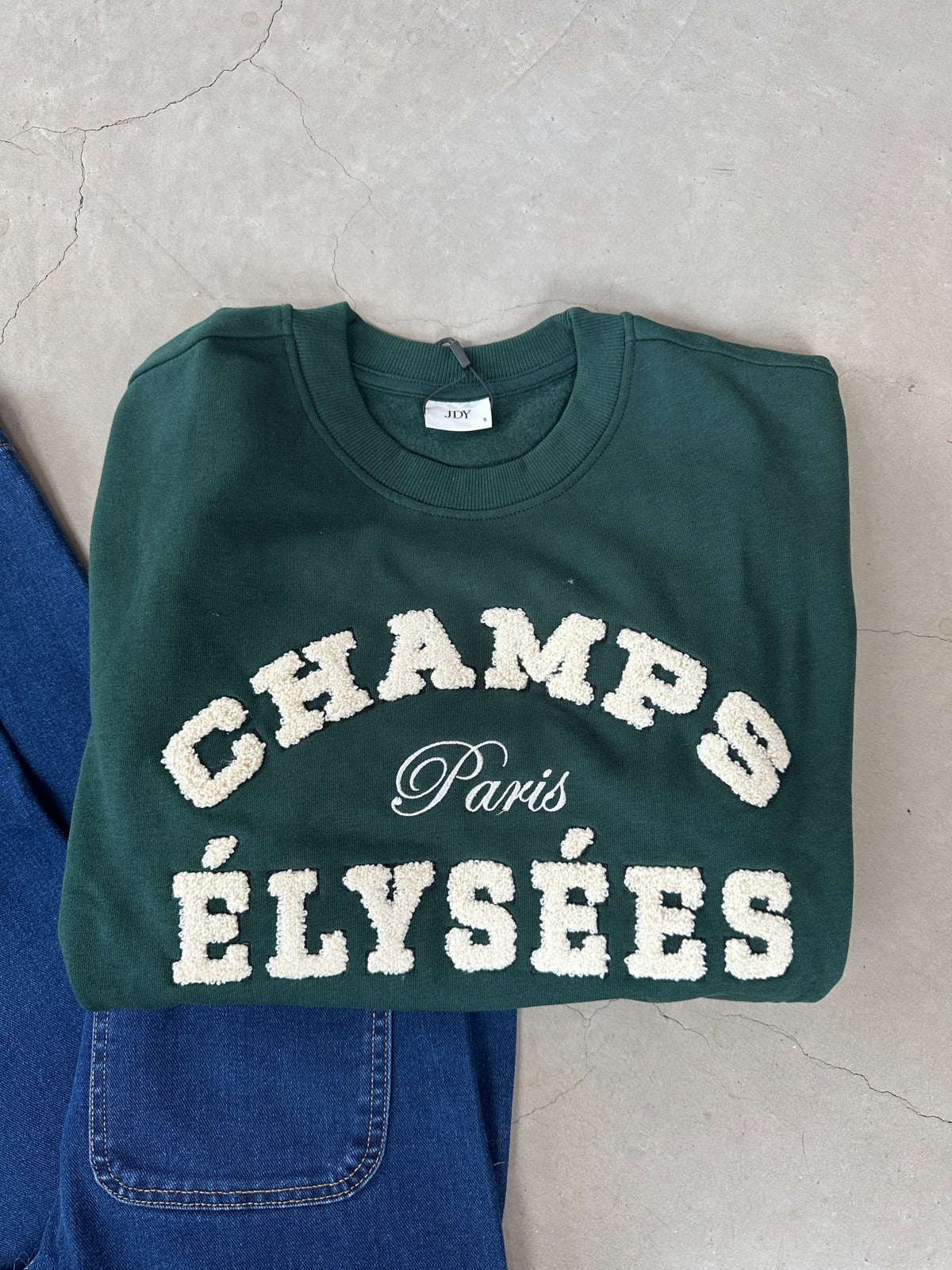 Jdymesa Long Sleeve O Neck Emb Sweat Pine Grove Champs Emb