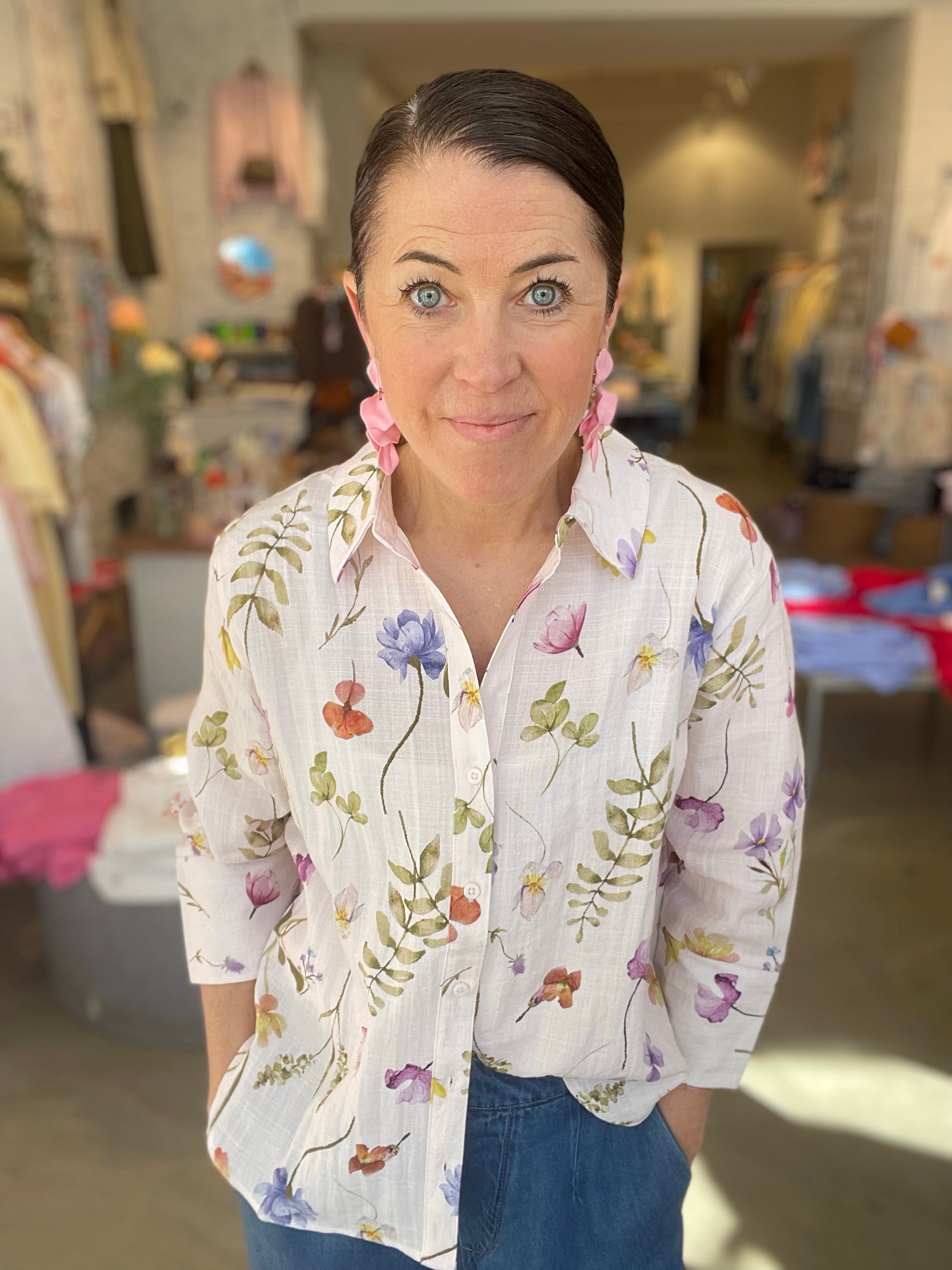 Jdyviola Shirt Pristine Garden Flower