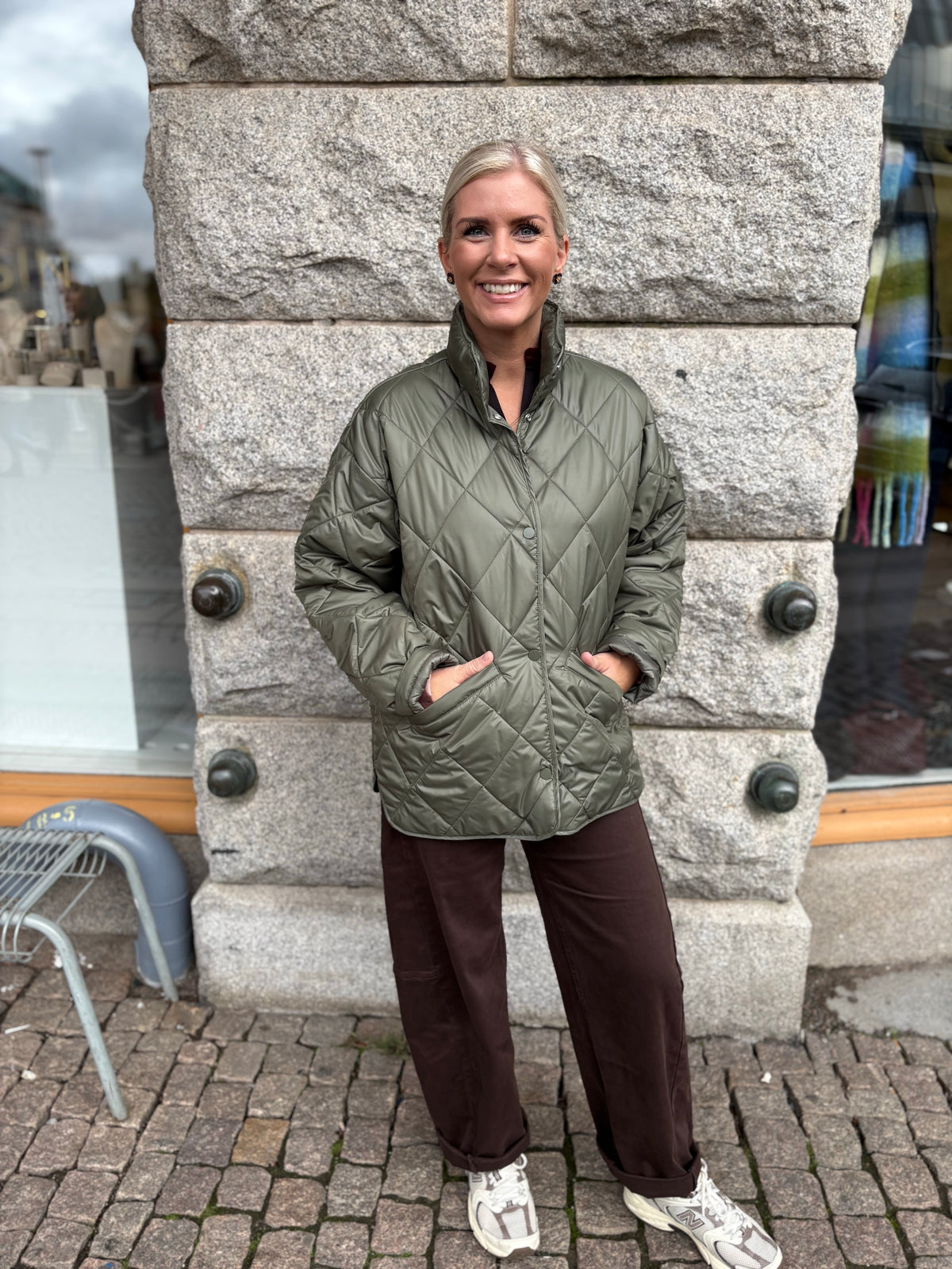 Jxlou Stella Quilted Jacket Dusty Olive