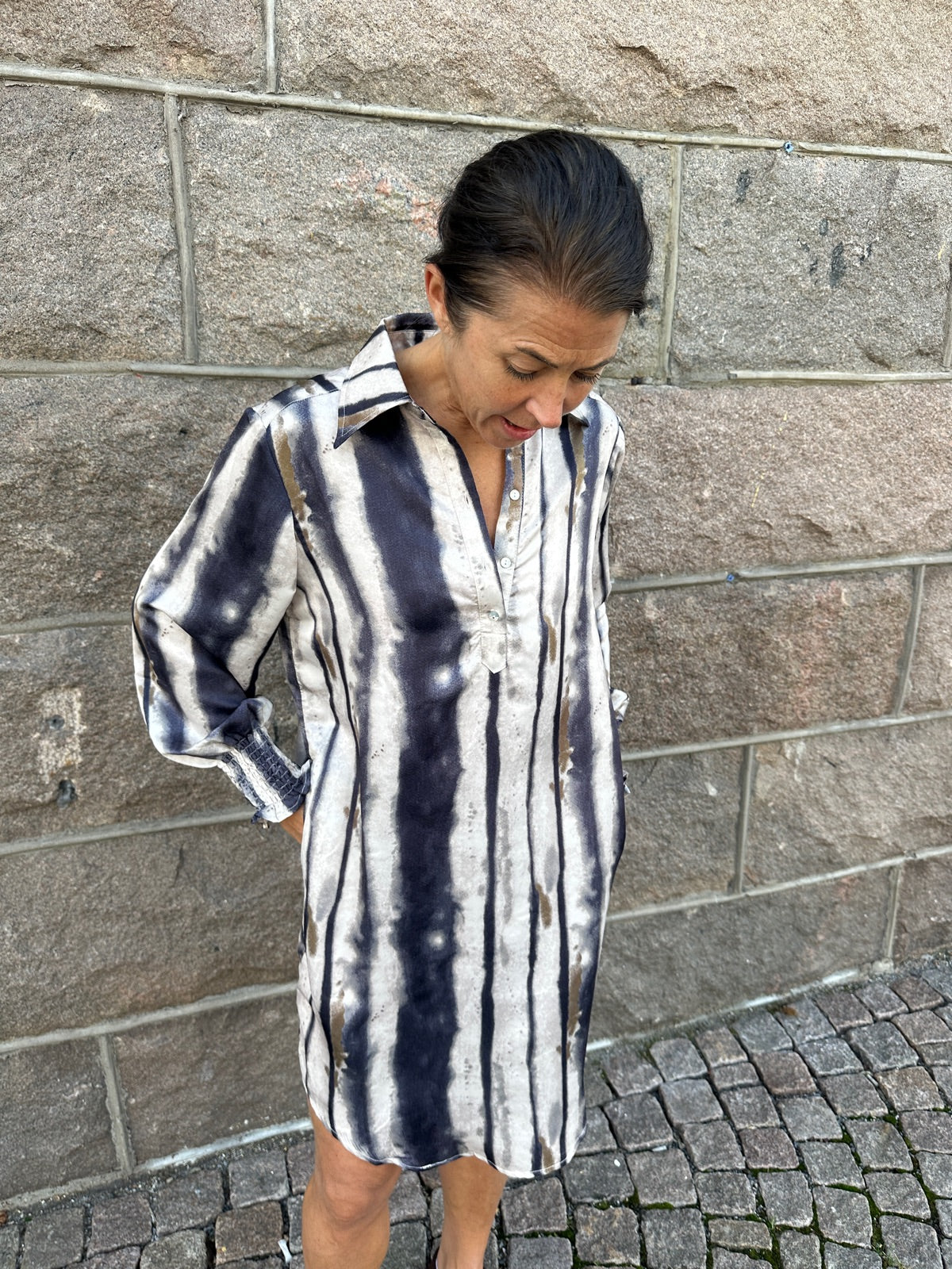 Melba Tunic Dress L Earth Tones