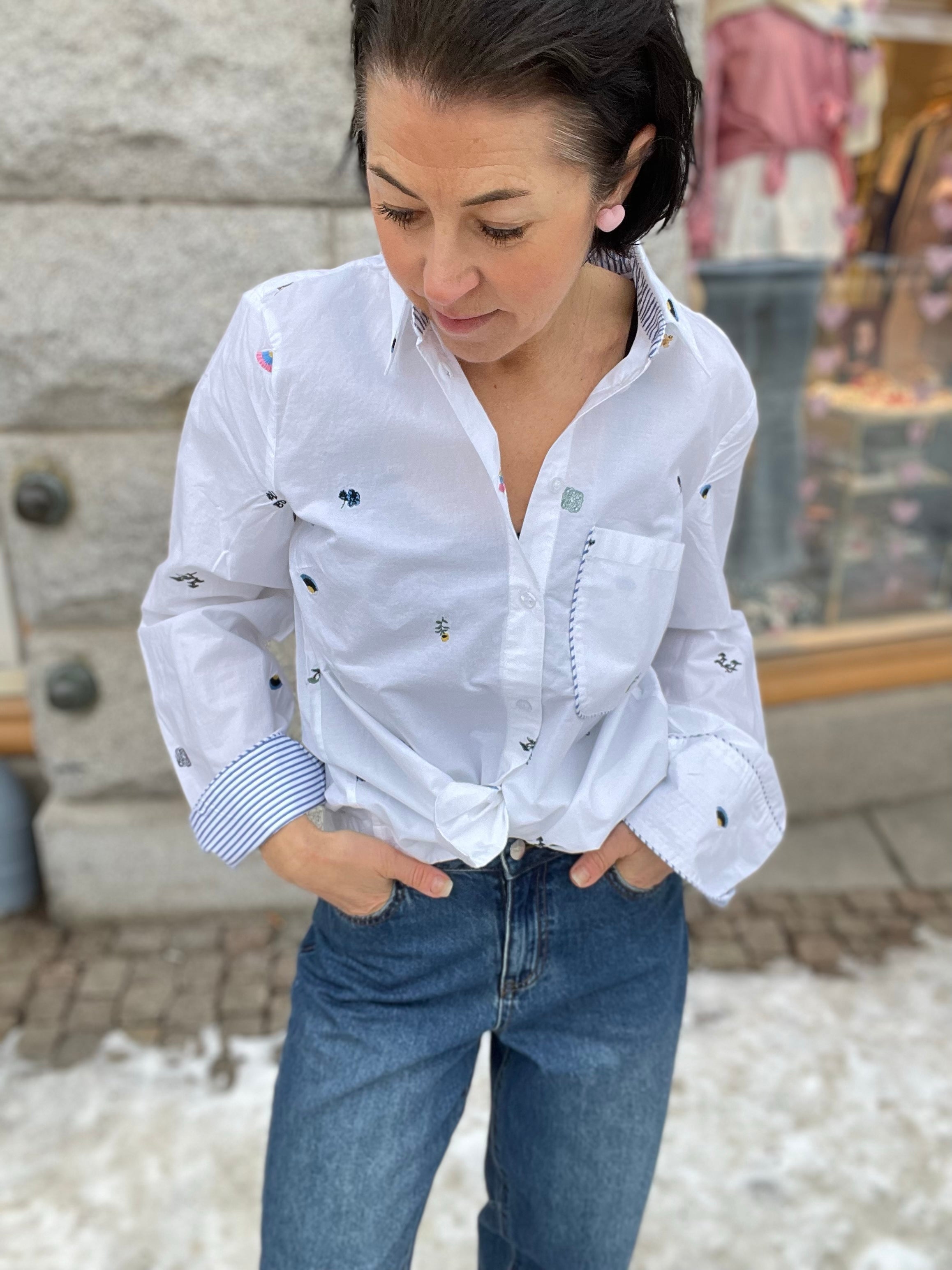 Nuchiro Boxy Shirt Cloud Dancer