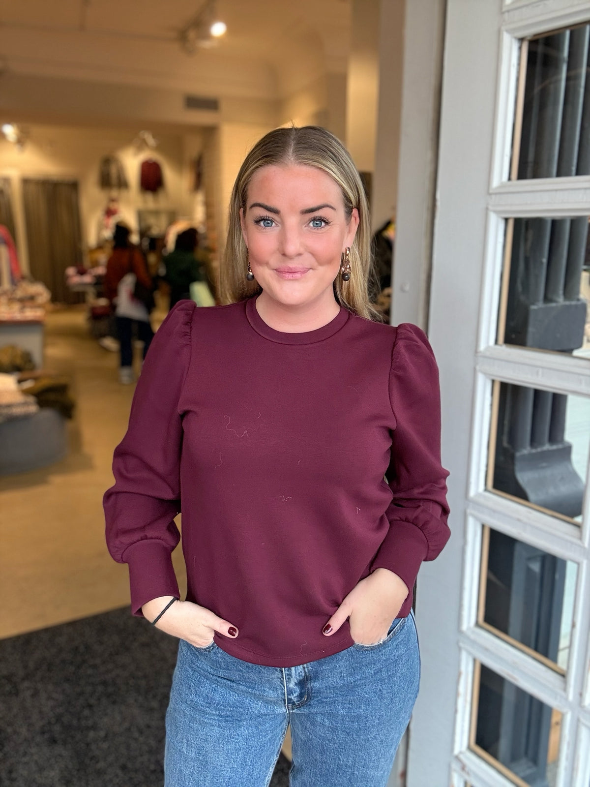 Objandrea Re Long Sleeve O Neck Sweat Windsor Wine