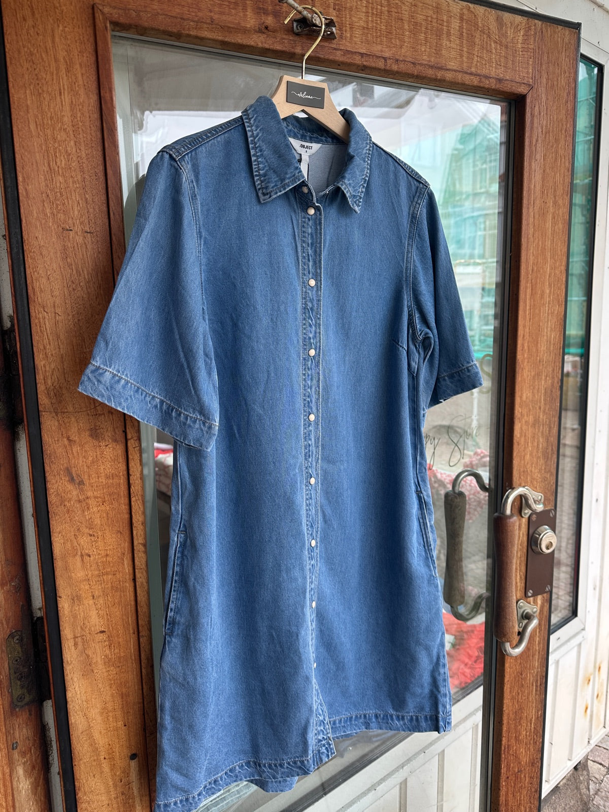 Objframe Re Denim Dress Light Blue Denim
