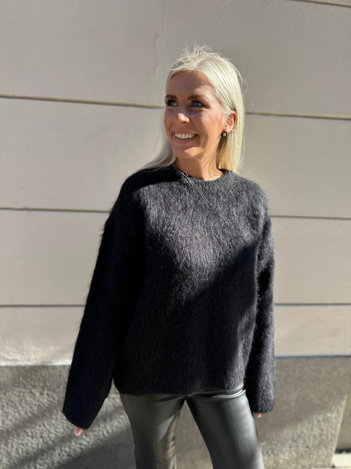 Objharry Long Sleeve Lo Knit Pullover Black