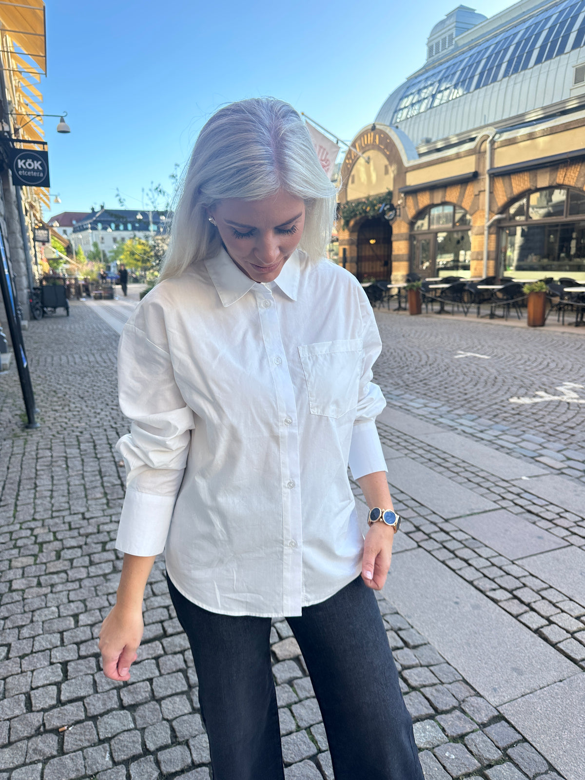 Objzila Long Sleeve Re Shirt White