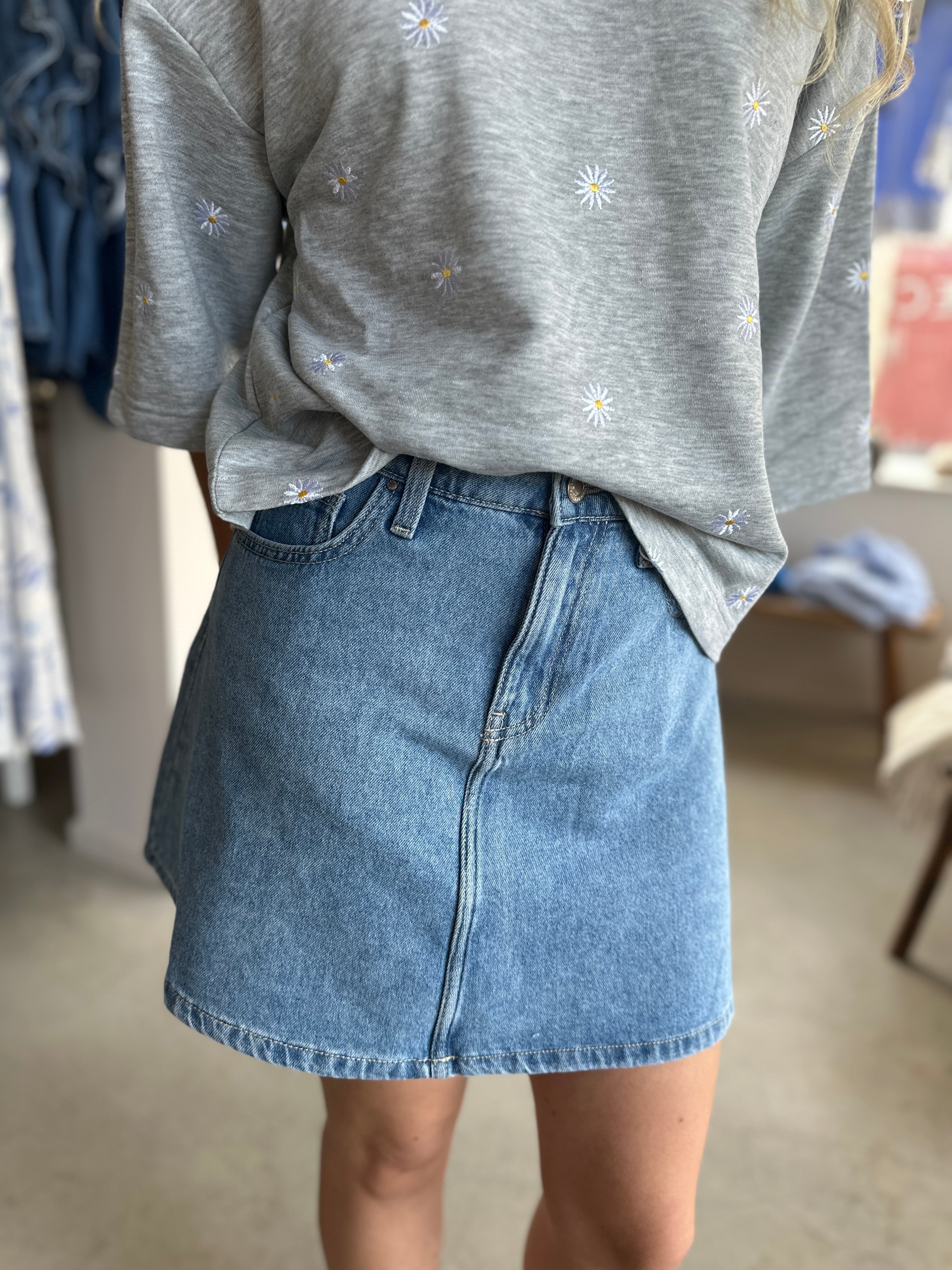 Onleden Skirt Light Blue Denim