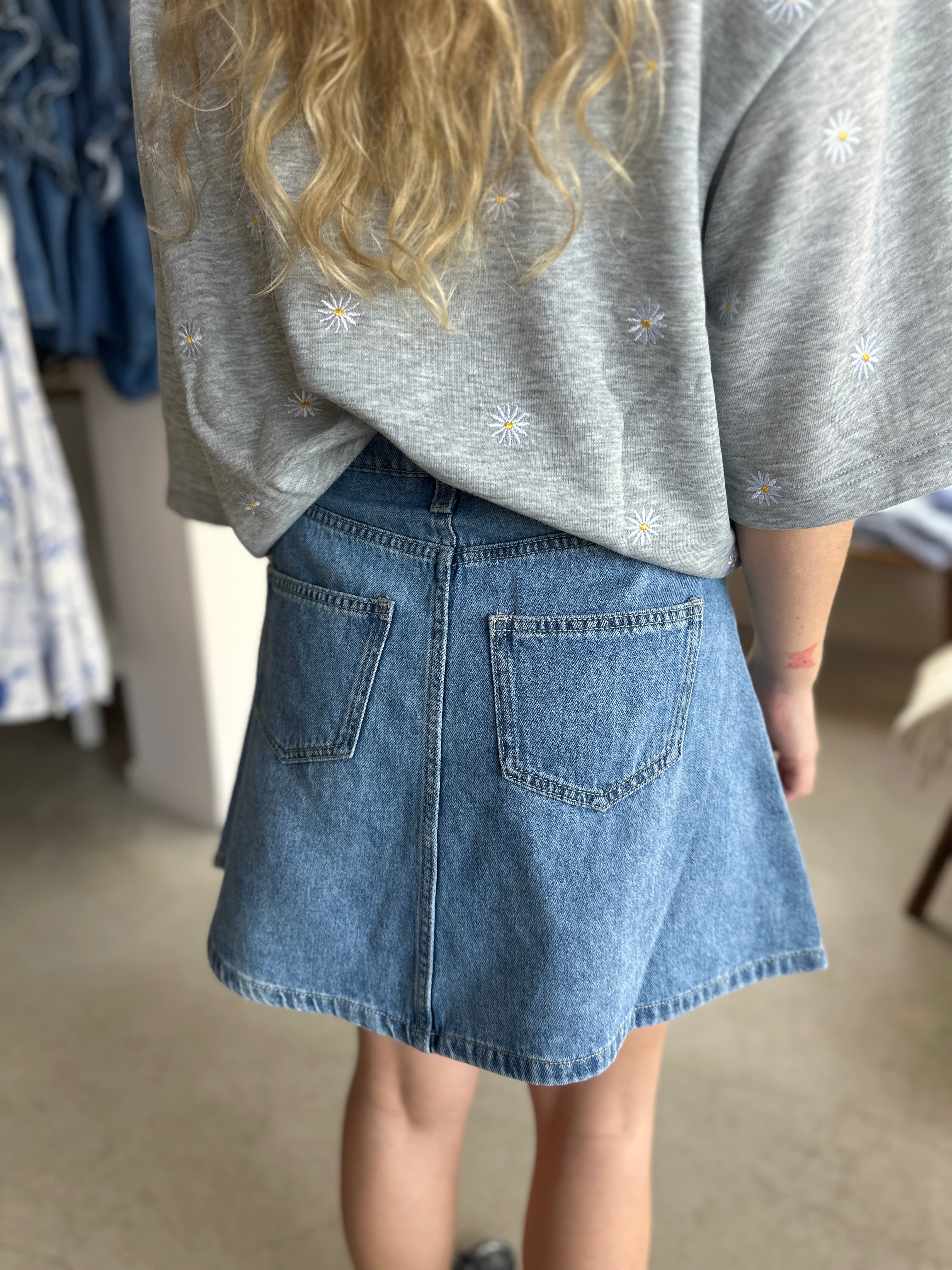 Onleden Skirt Light Blue Denim