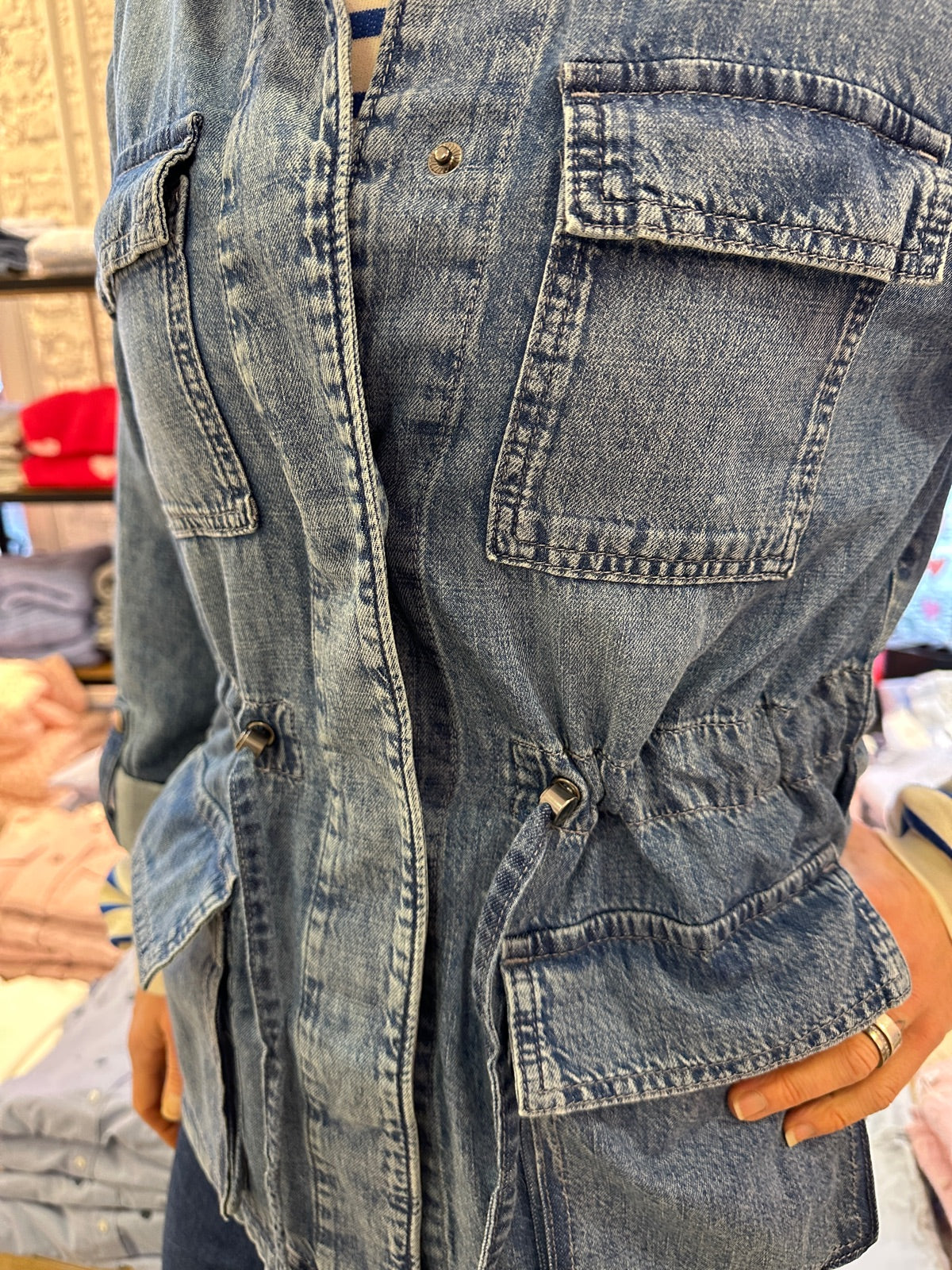Onlkenya Long Sleeve Utility Jkt Akm Medium Blue Denim