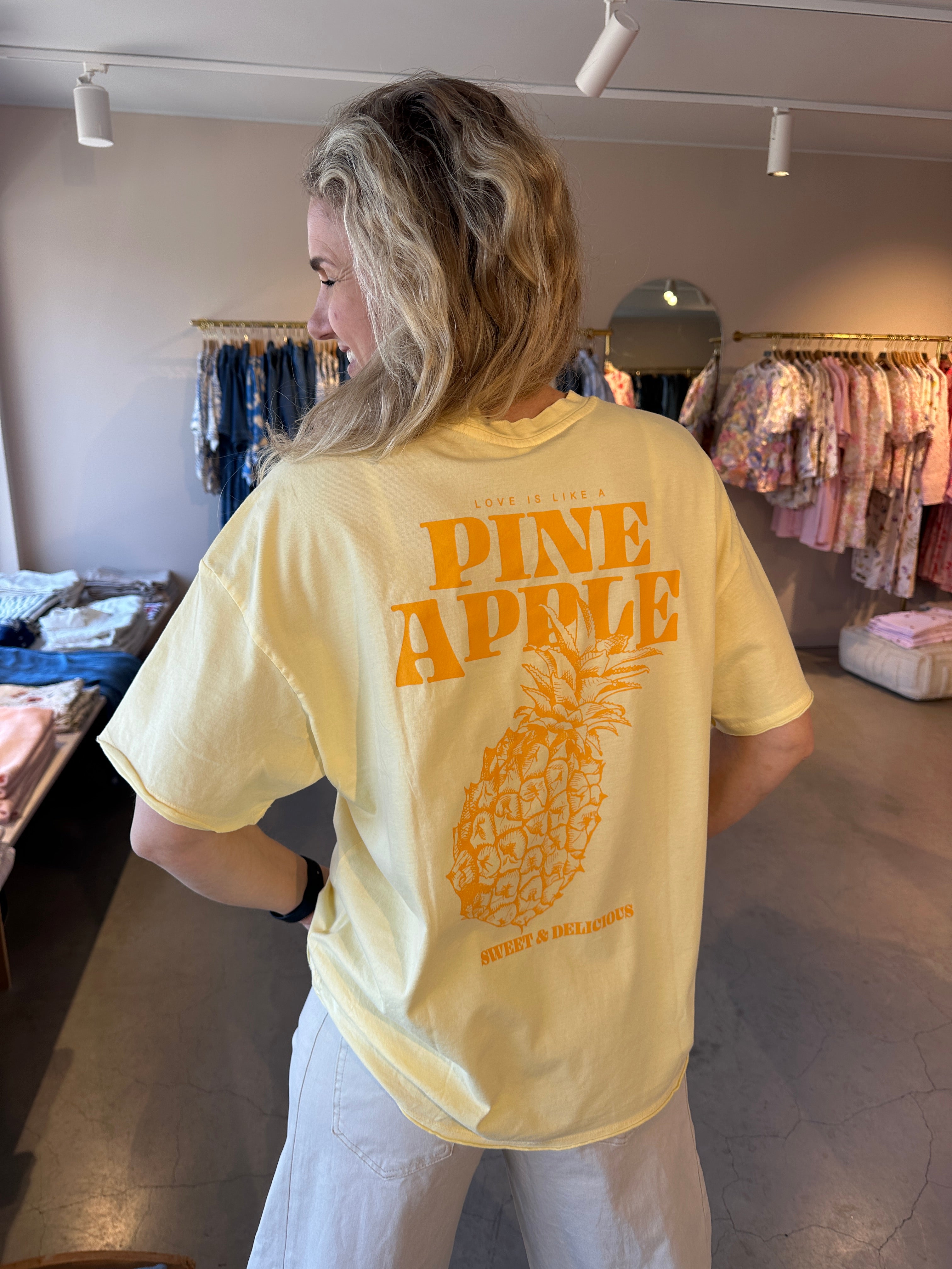 Onlkinna Oversize Top Sunlight Pineapple