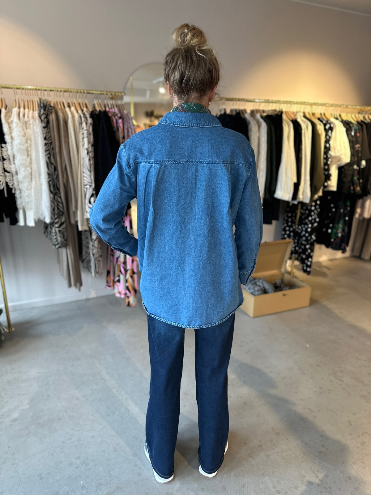 Pcmaisie Long Sleeve Denim Shirt Medium Blue Denim