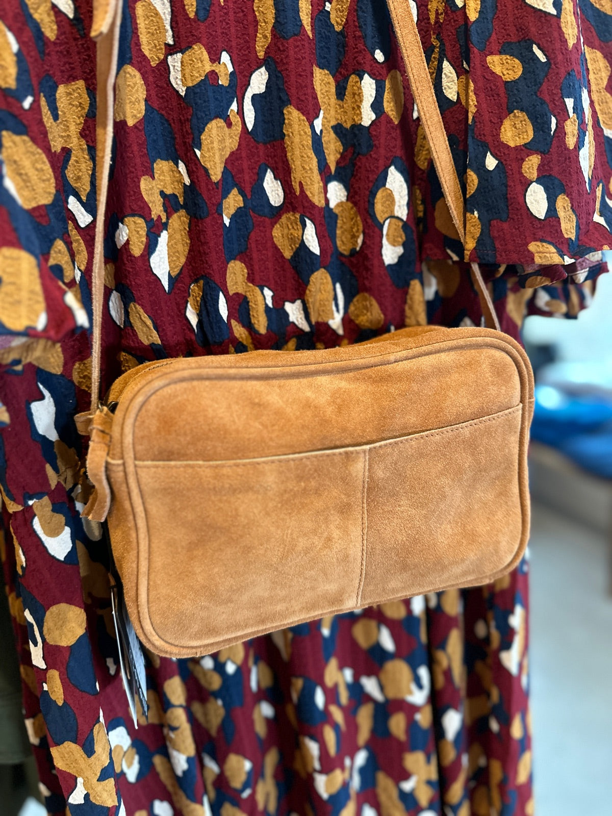 Pcnallie Suede Cross Body Be Root Beer