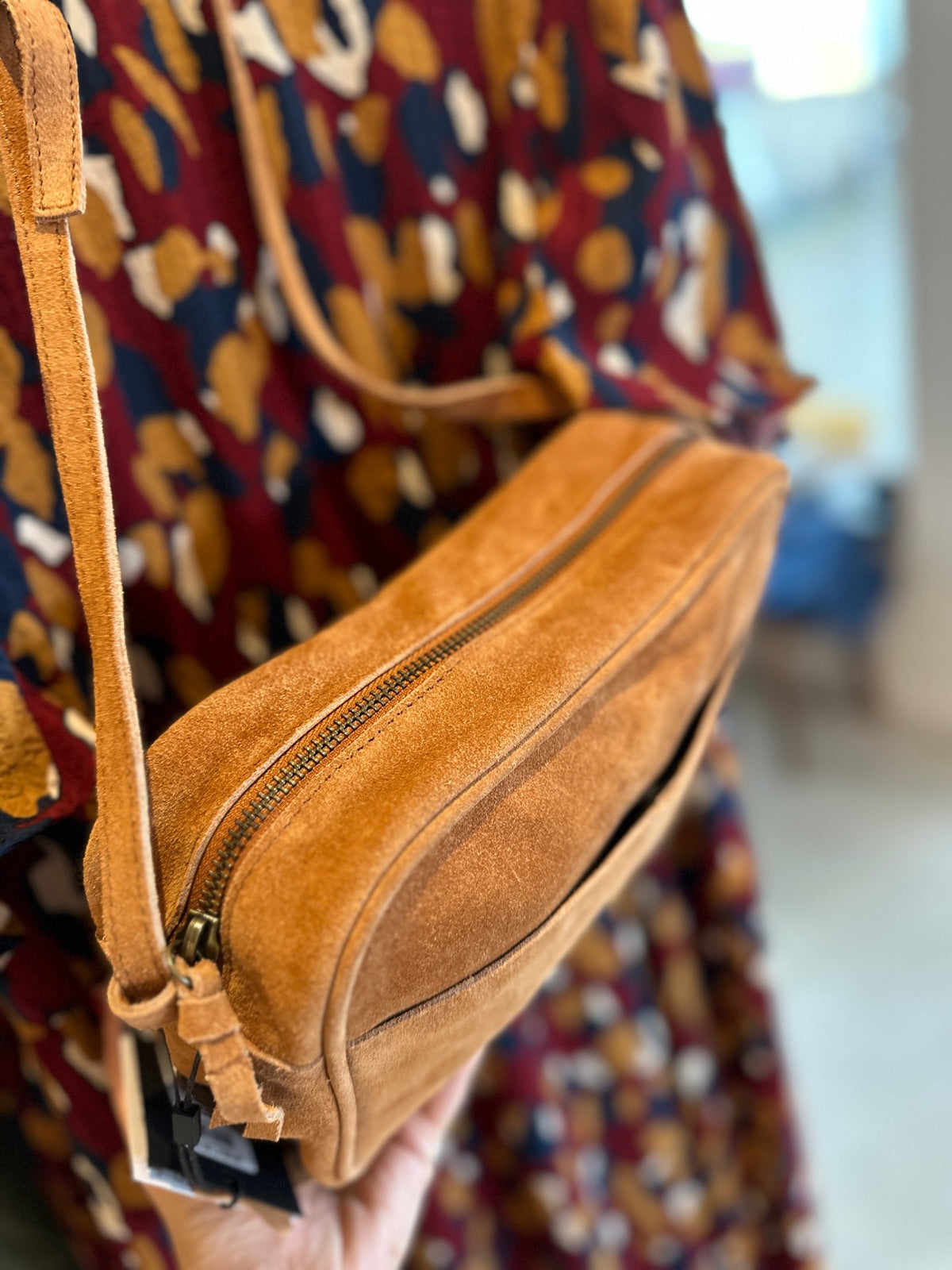 Pcnallie Suede Cross Body Be Root Beer