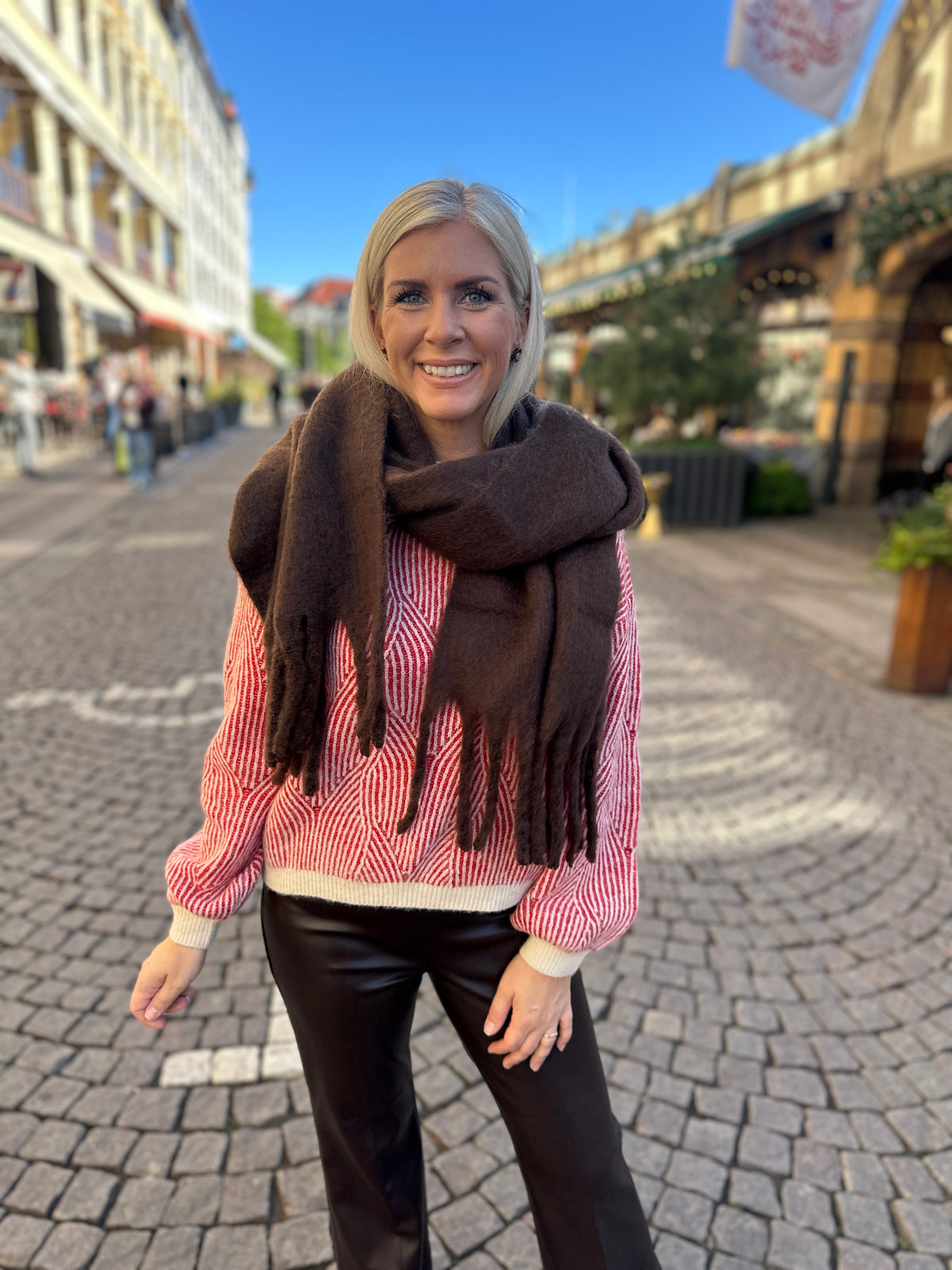 Pcnikita Long Scarf Hot Fudge