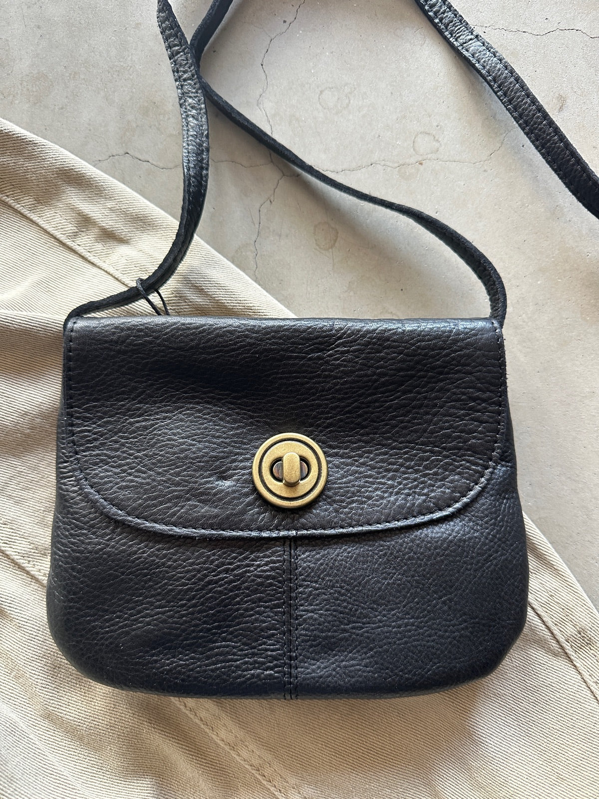 Pctotally Royal Leather Party Bag Black