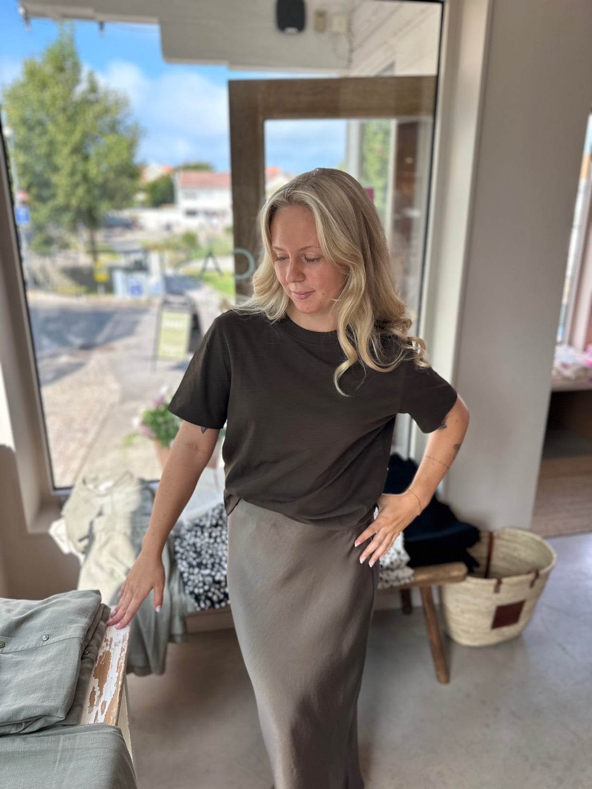 Slfessential Short Sleeve Boxy Tee Delicioso