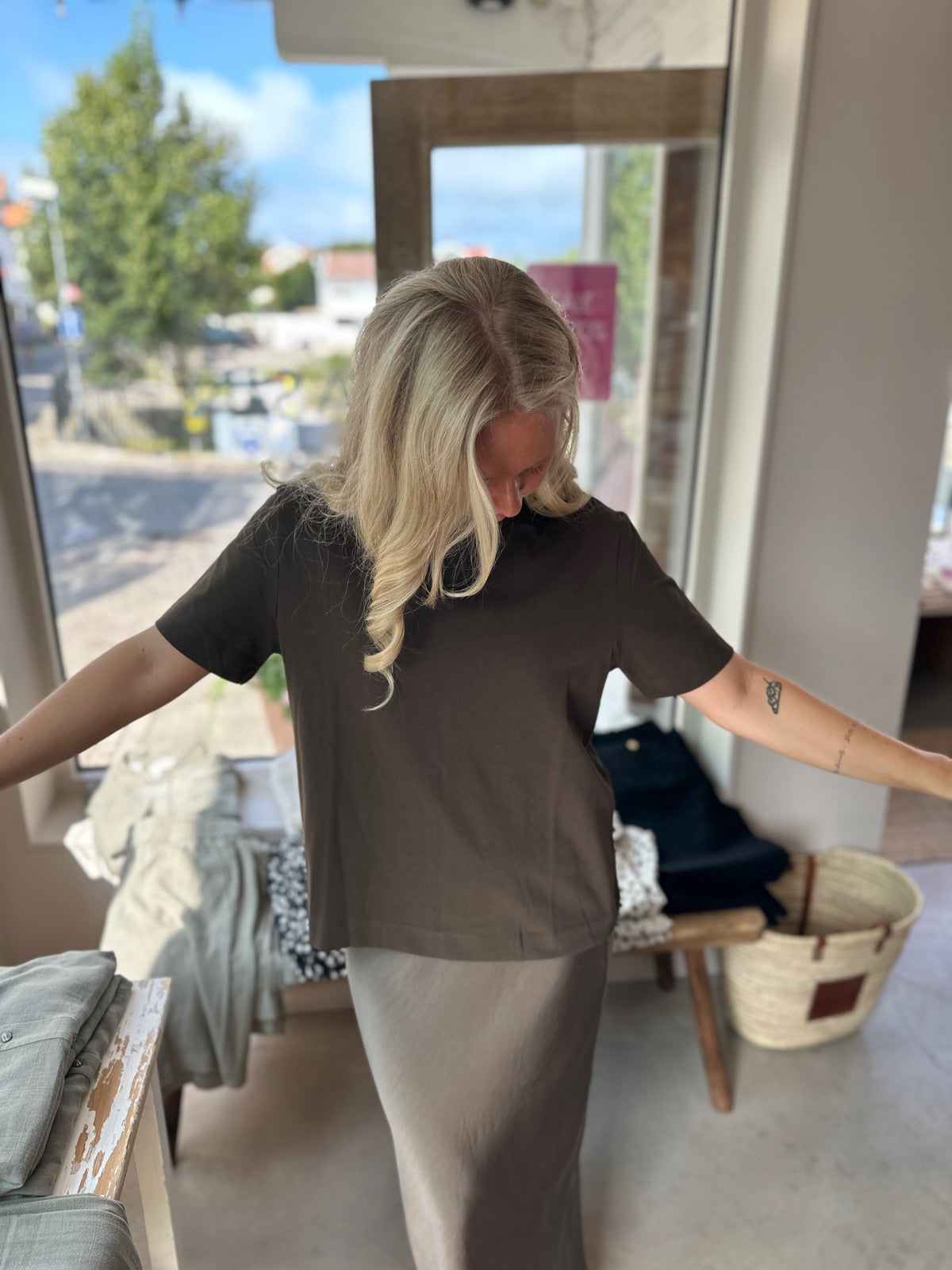 Slfessential Short Sleeve Boxy Tee Delicioso