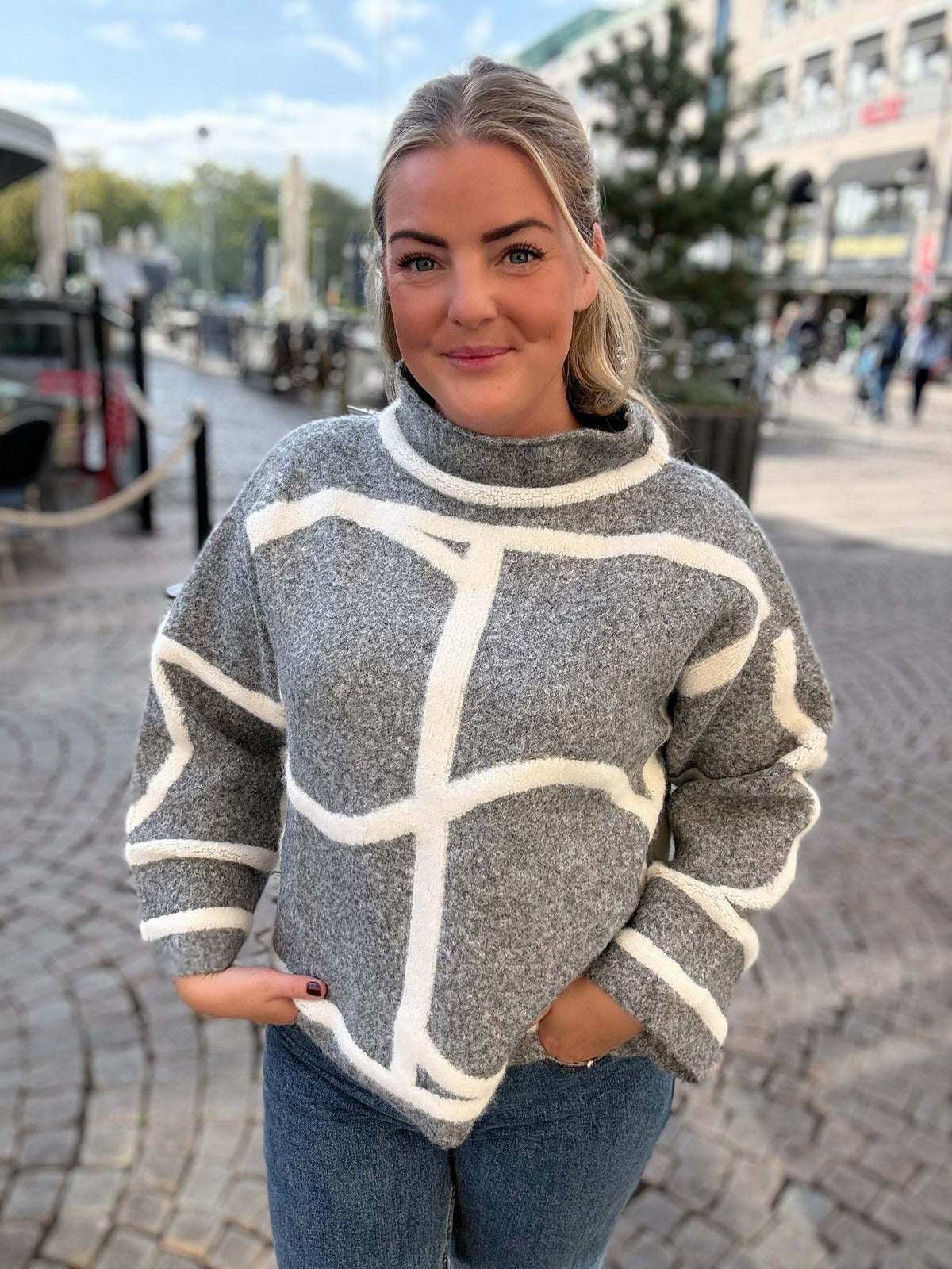 Slsorea Mono Pullover Grey Melange Monogram