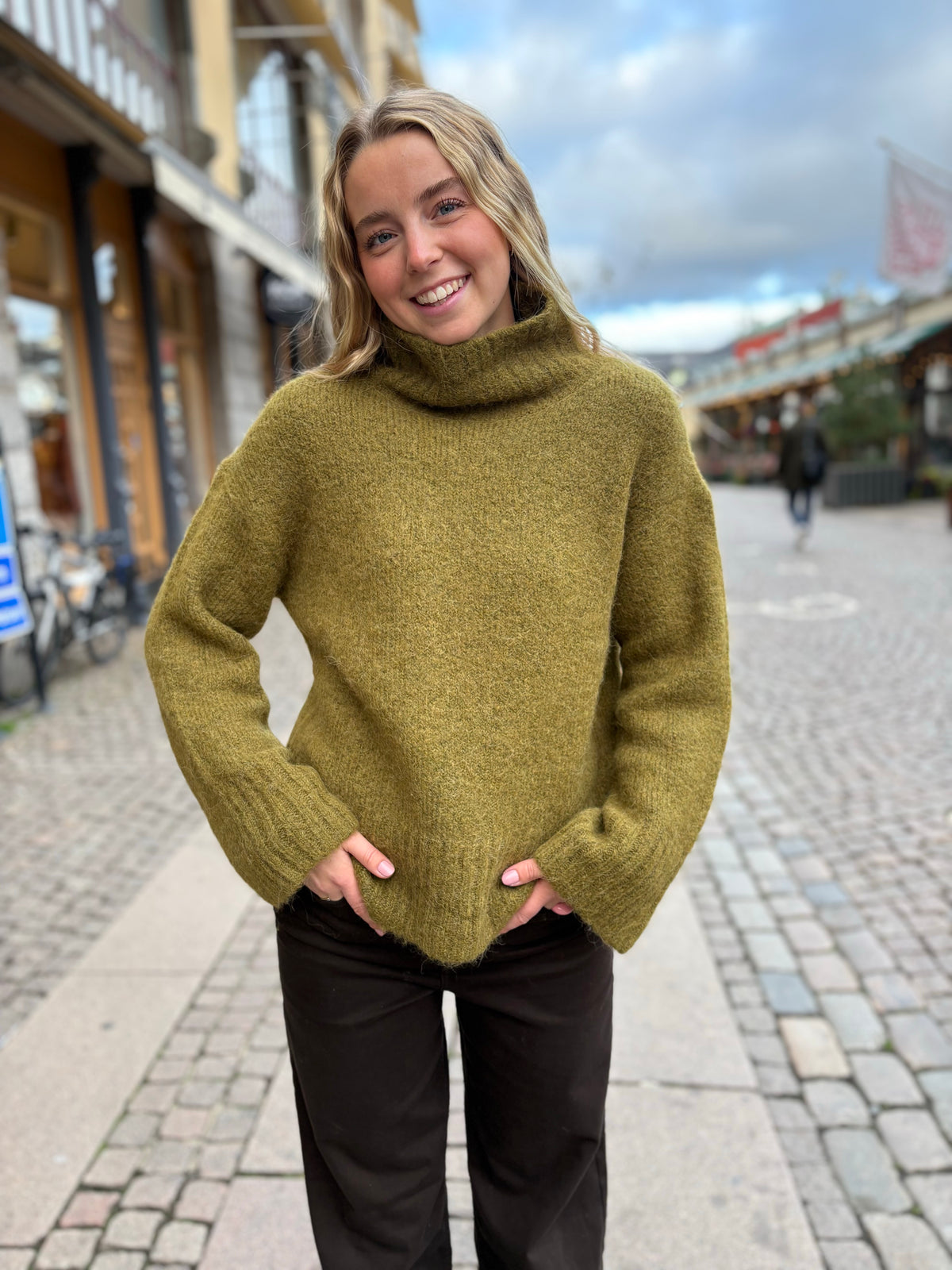 Slwgabriella Long Sleeve Knit High Neck Fir Green