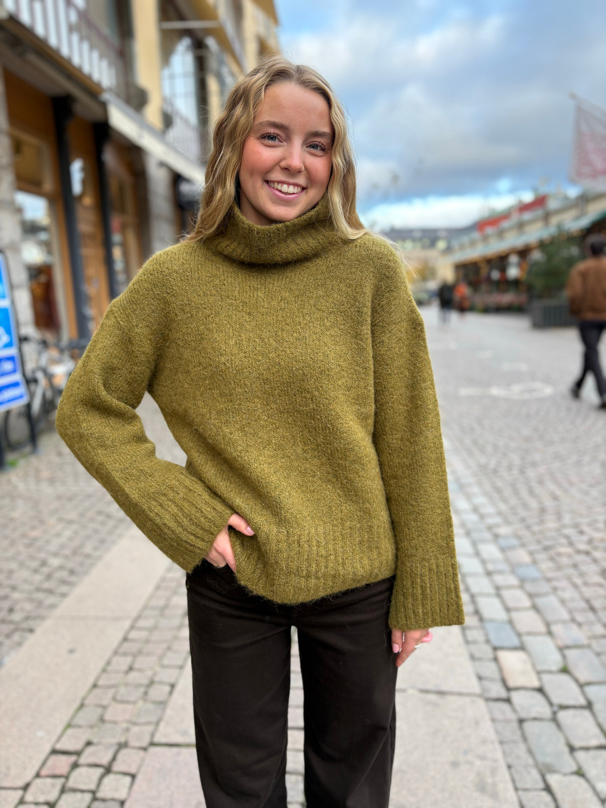 Slwgabriella Long Sleeve Knit High Neck Fir Green