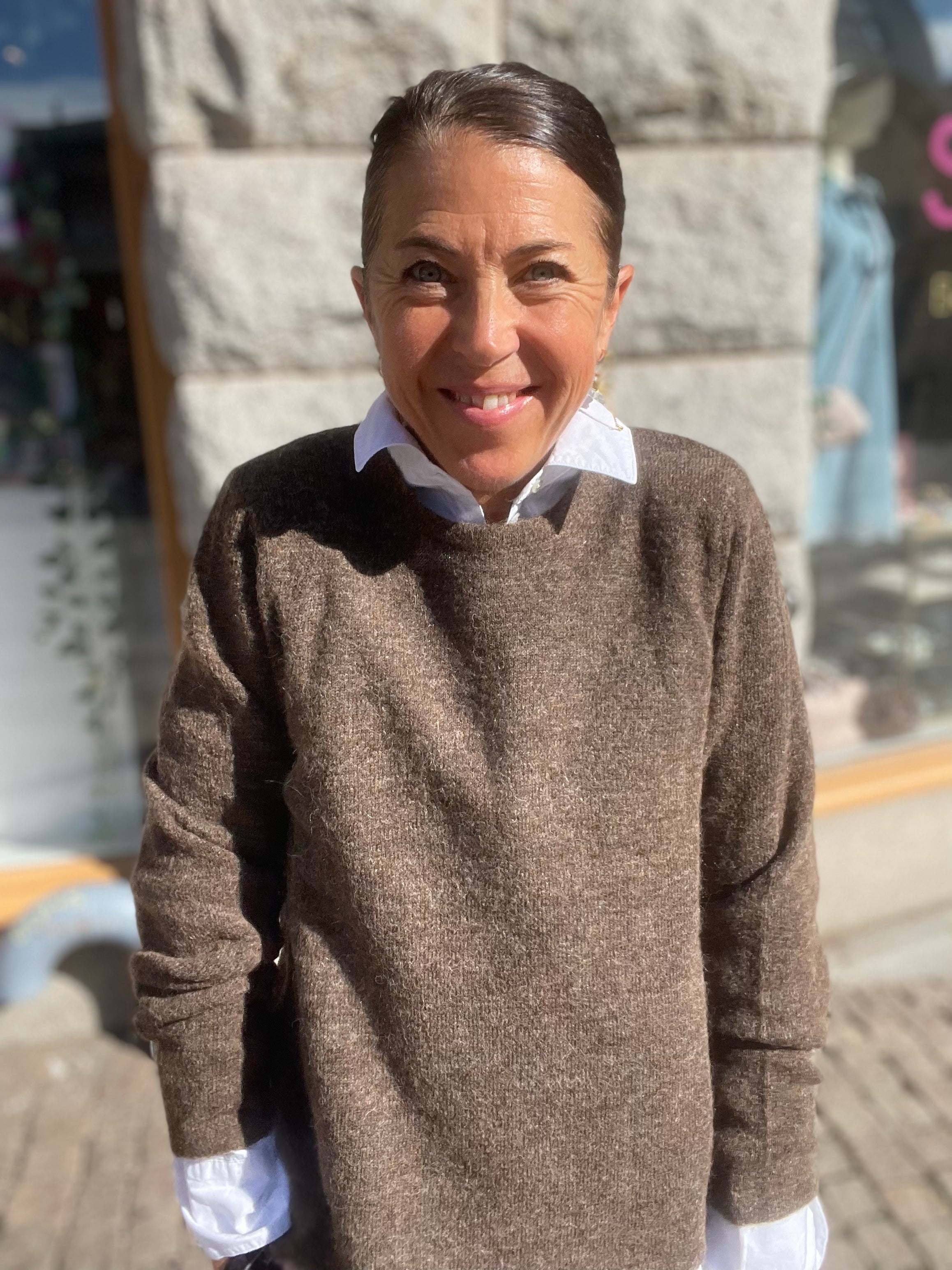 Slwlulu New Long Sleeve Knit O Neck Dachshund Melange