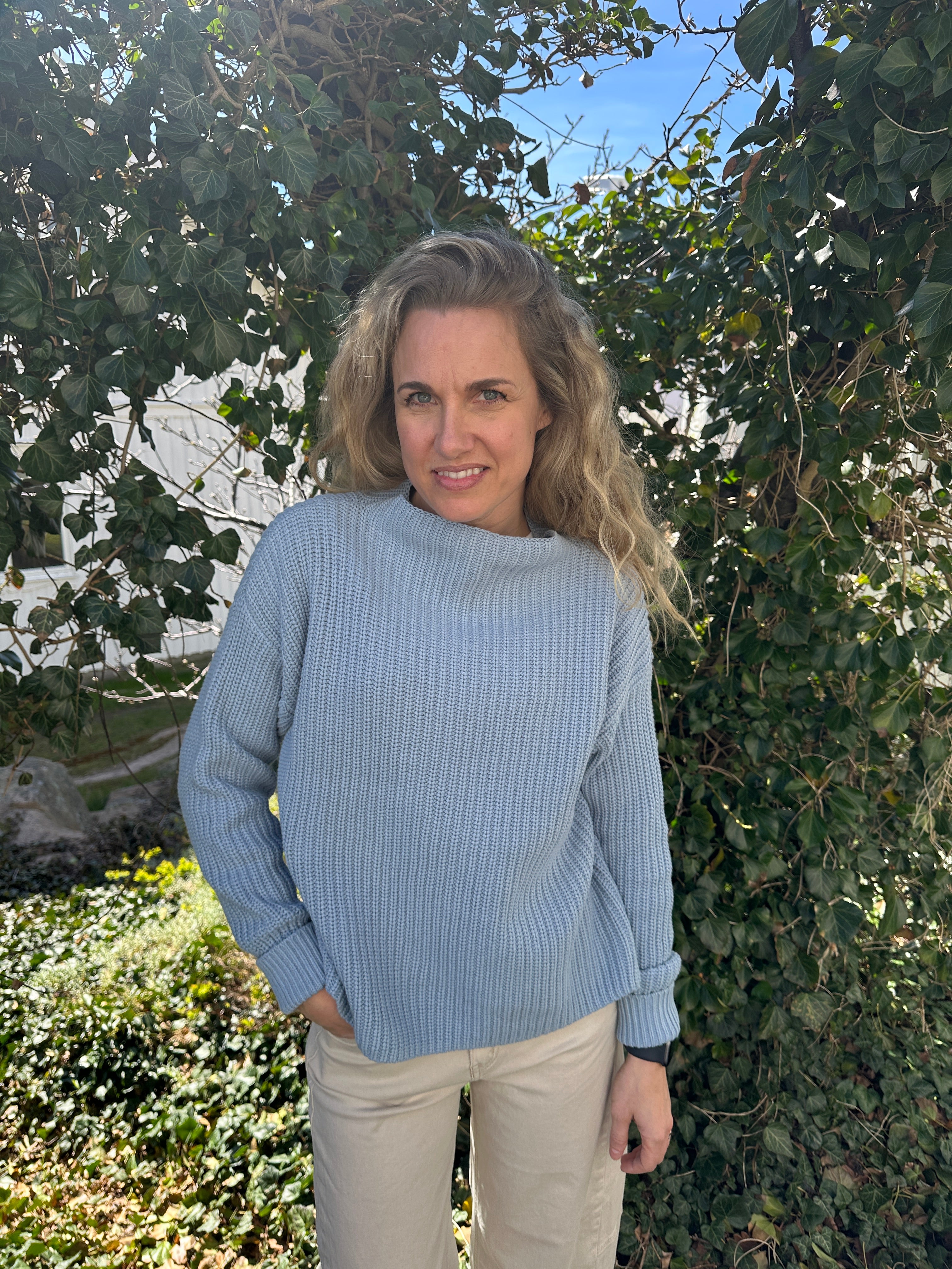Slwselma Knit Pullover Dusty Blue