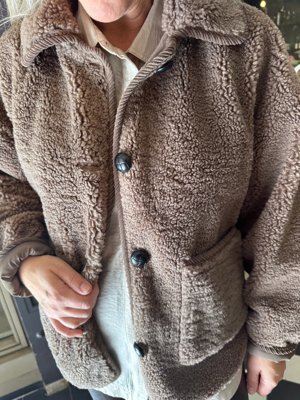 Vimelusa Teddy Jacket Fossil