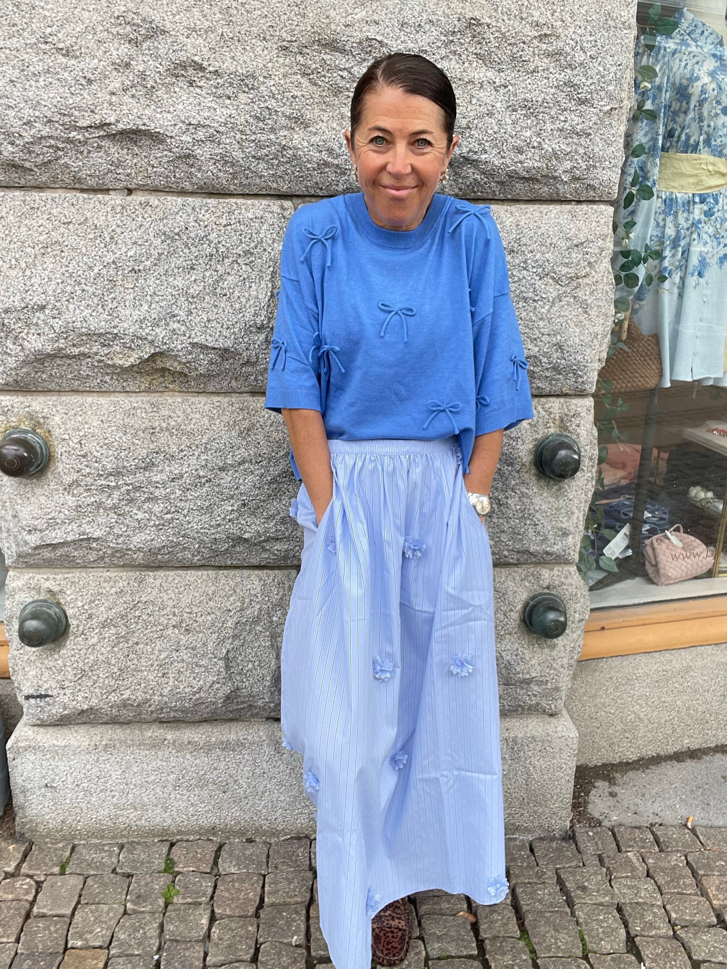 Yasferima Hw Long Skirt Skyway W Stripes
