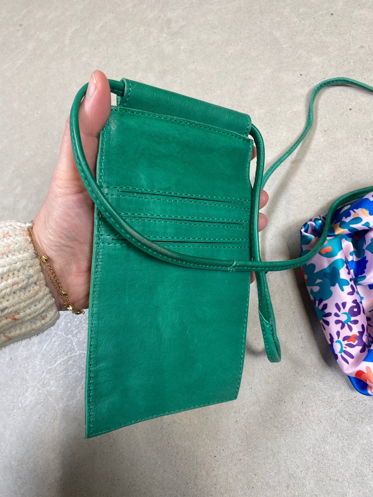 Pckani Leather Phone Bag Pepper Green