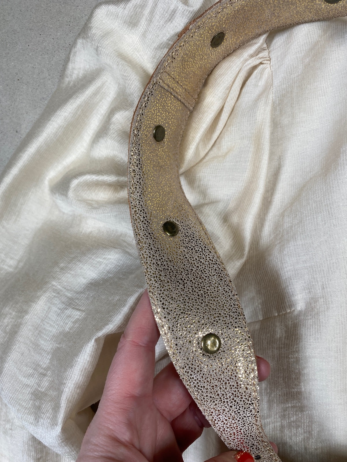 Pckelle Leather Cross Body Root Beer Gold Snow