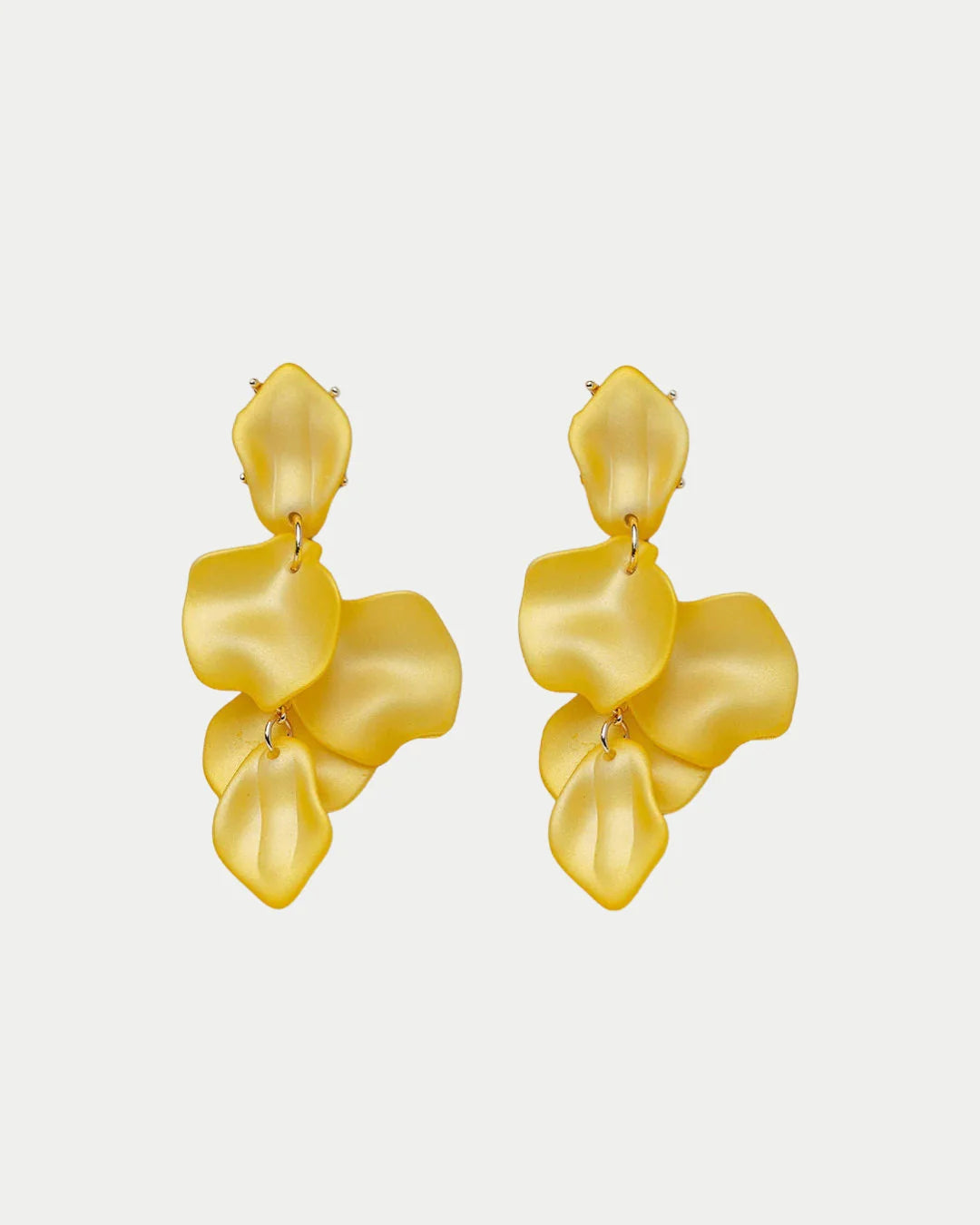 Leaf Earrings Pearl Yellow