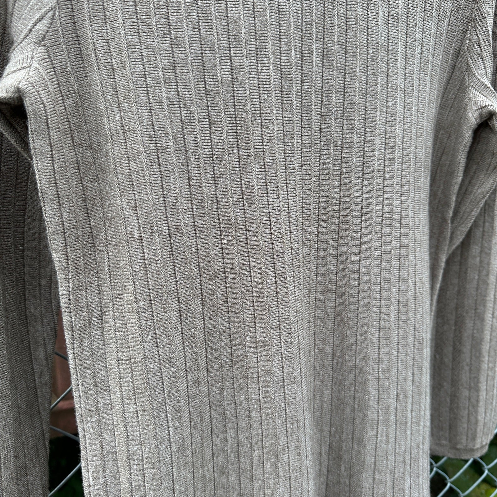 Visachin New Long Sleeve Skater Knit Dress Brown Lentil Melange