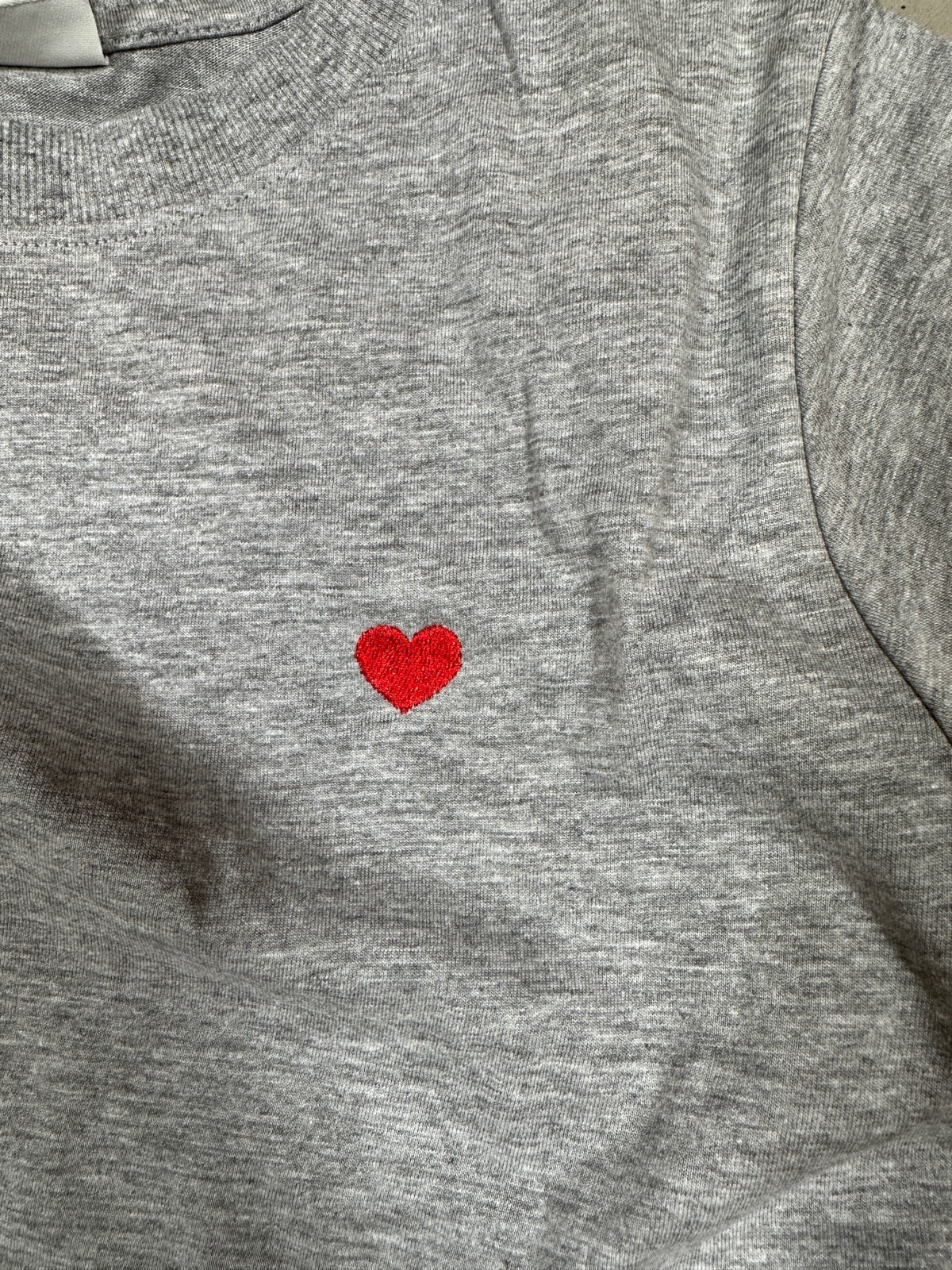 Jdypisa Short Sleeve Print Top Light Grey Melange Bittersweet Heart