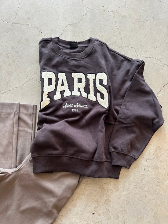 Jdymesa Long Sleeve O Neck Emb Sweat Ganache Paris Cd Emb