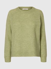 Slflulu Long Sleeve Knit O Neck Lint Melange