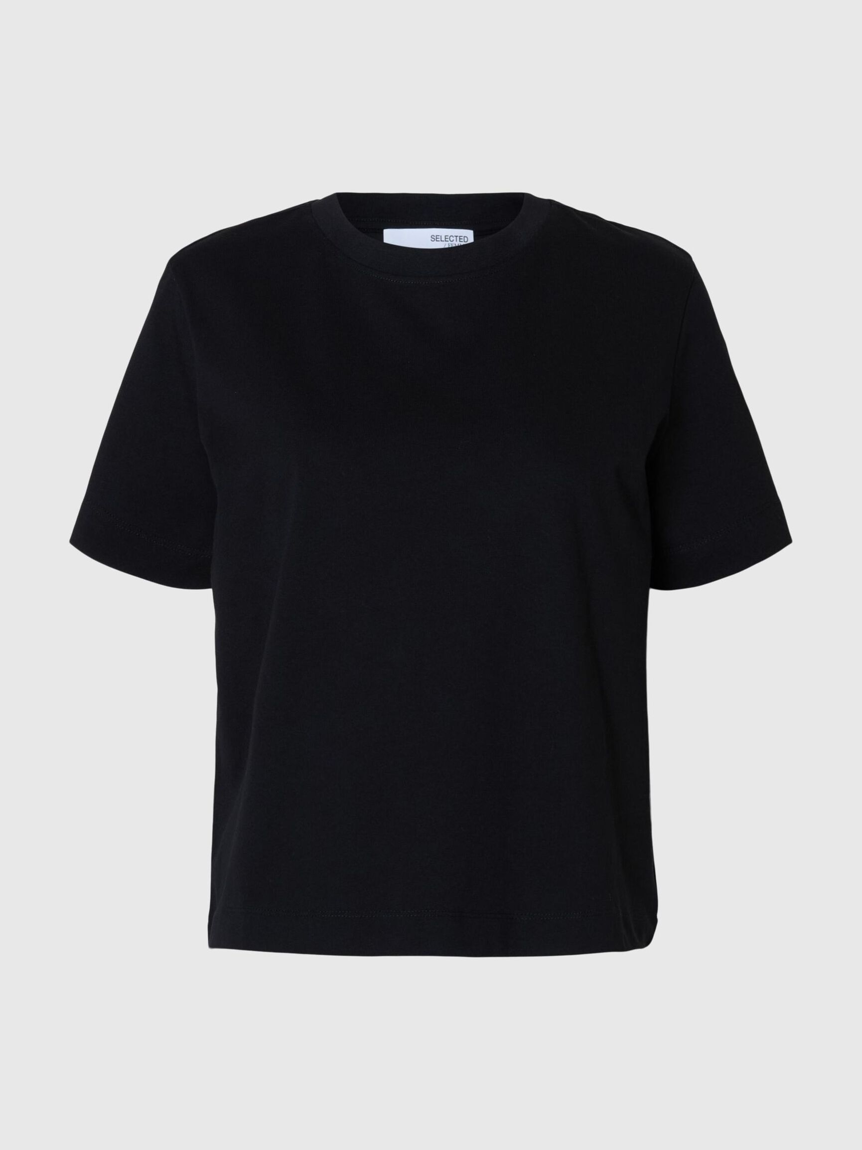 Slfessential Short Sleeve Boxy Tee Black