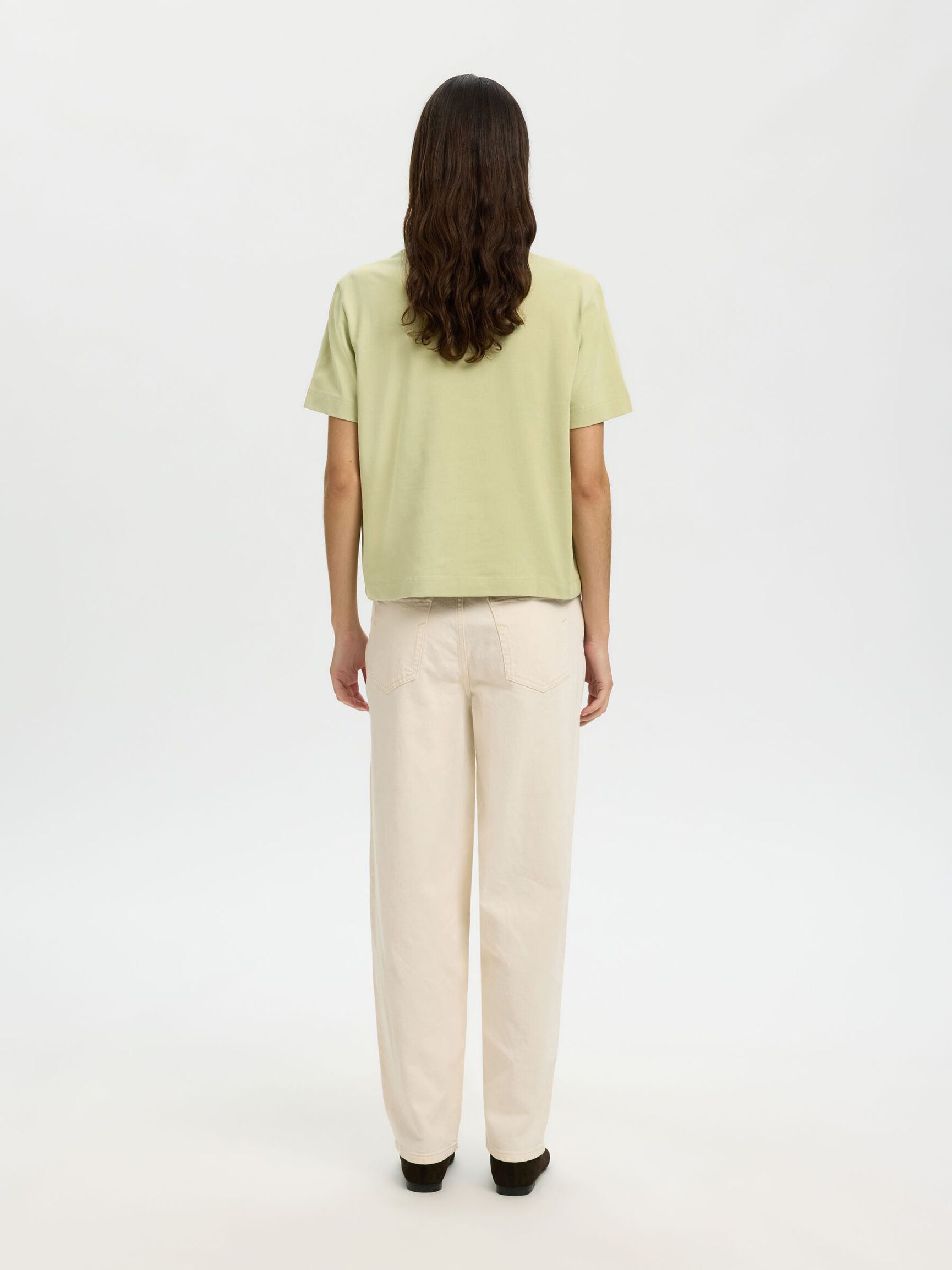 Slfessential Short Sleeve Boxy Tee Lint